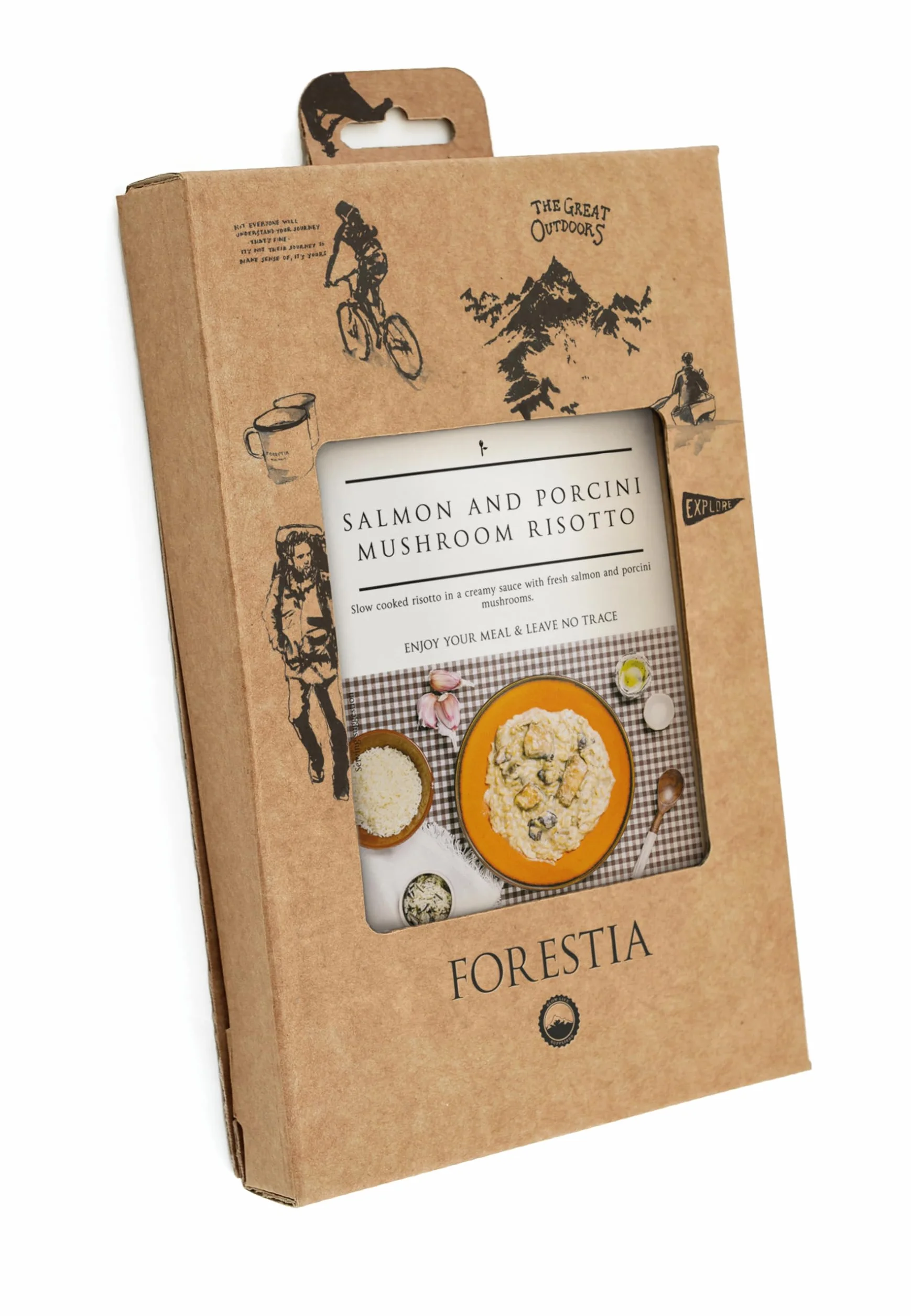 Forestia Risotto de salmón y hongos Autocalentamiento