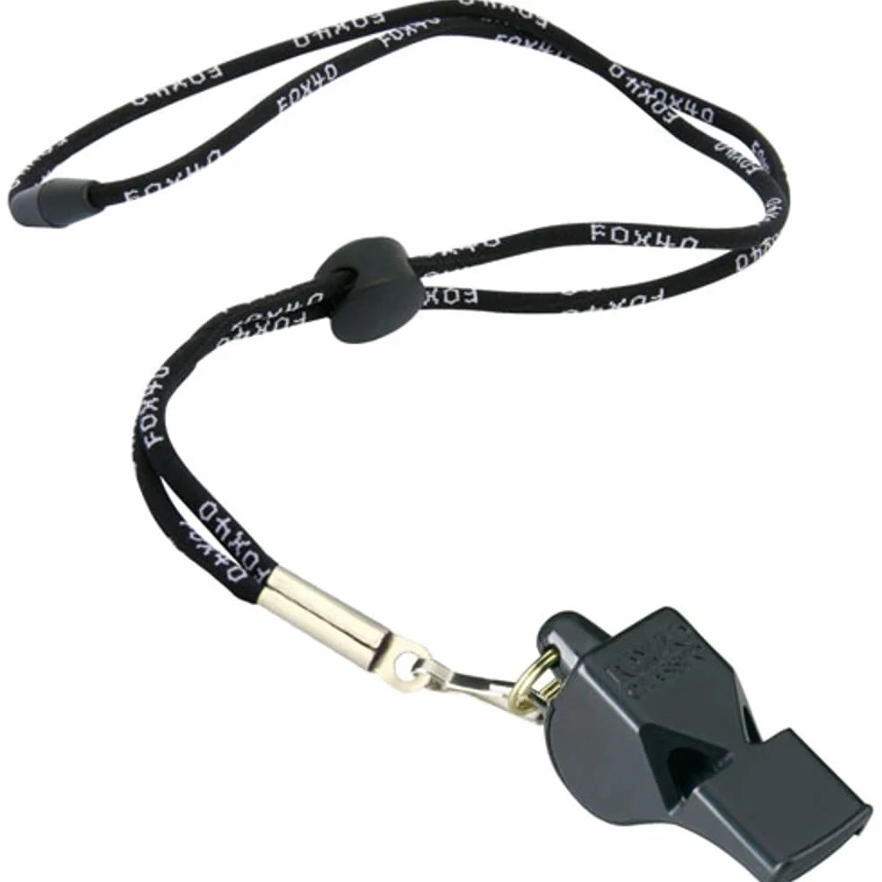 Carta Sport Correas de muñeca Fox 40 para árbitro Silbato, Negro