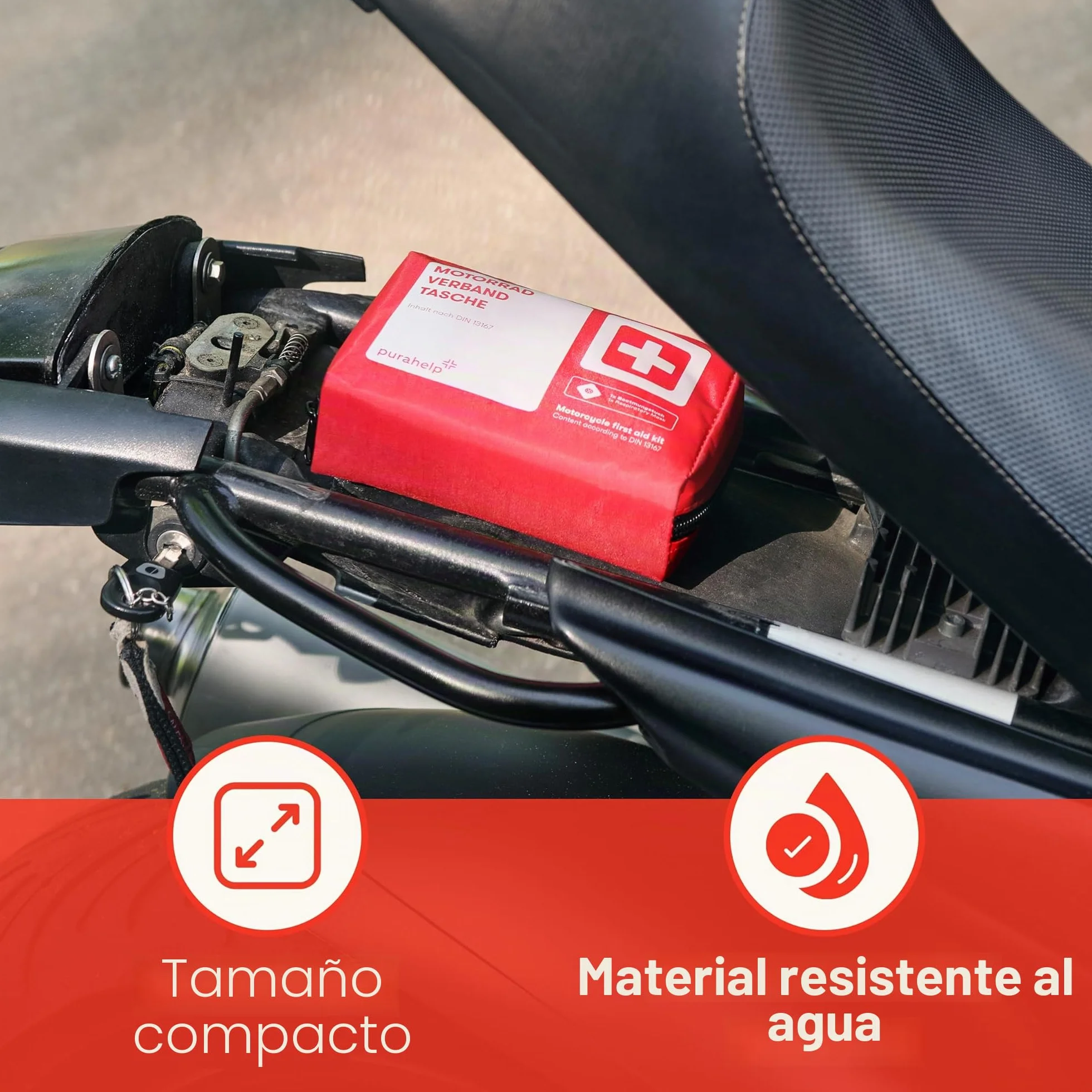 PURAHELP Botiquin Moto Kit Emergencia DIN 13167