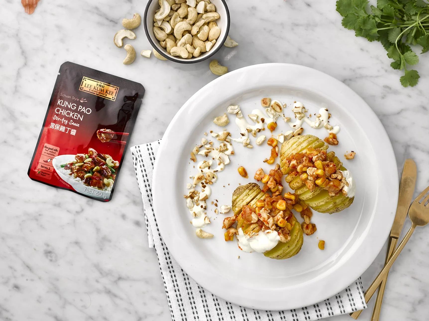 Lee Kum Kee Kung Pao - Salsa de pollo S-F, 60 g, paquete de 12