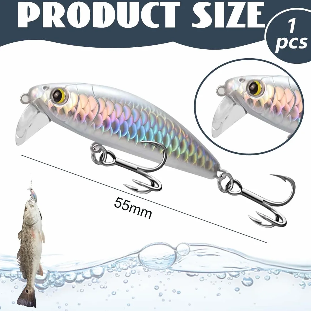 Señuelos De Pesca Que Se Hunden 7.5G Plantillas De Cebos Giratorios Duros De Metal Para Perca Trucha Lucio Lubina Salmón