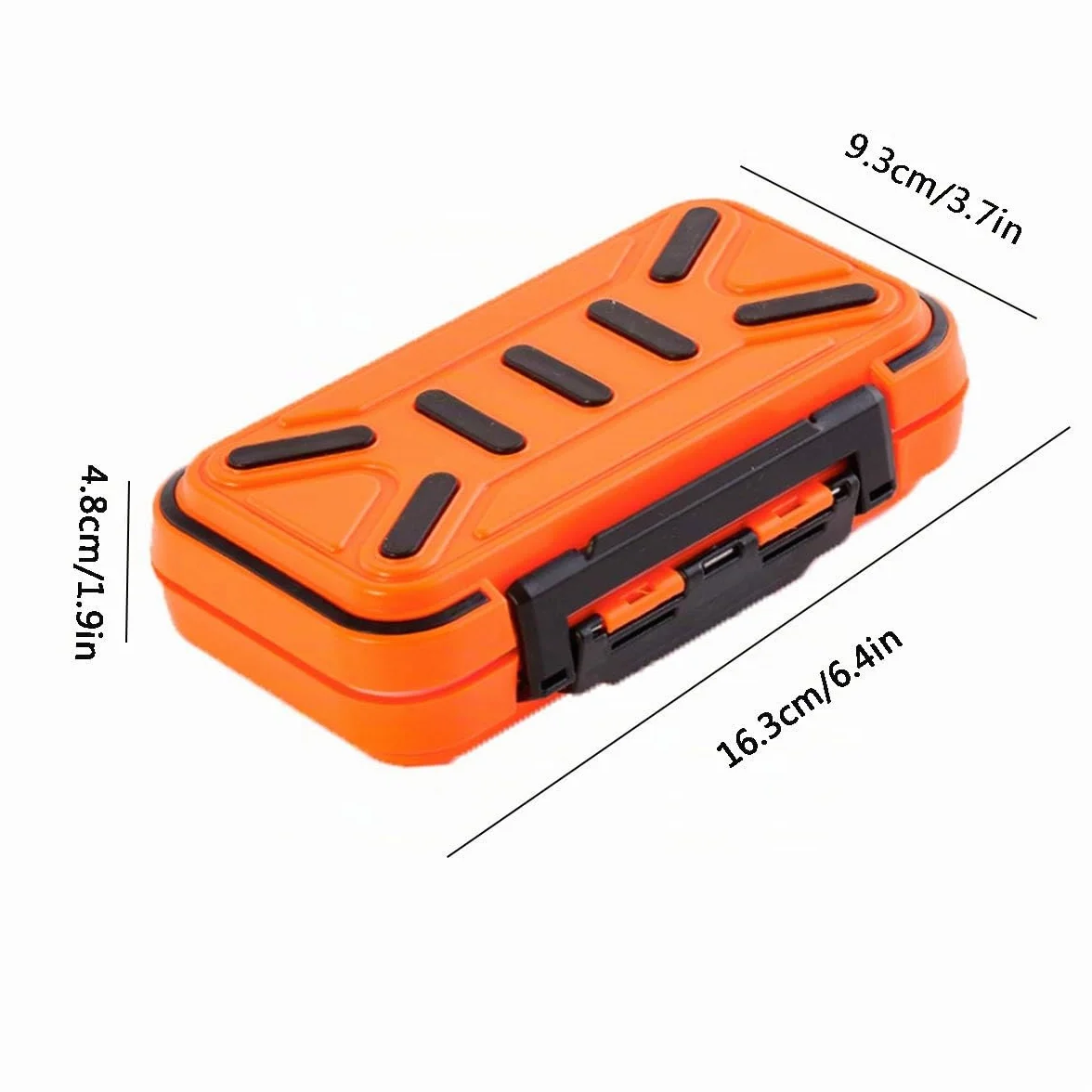 RoadLoo Plástico Caja de Pesca con Compartimentos Divisores Ajustables para Señuelos Accesorios (Naranja)