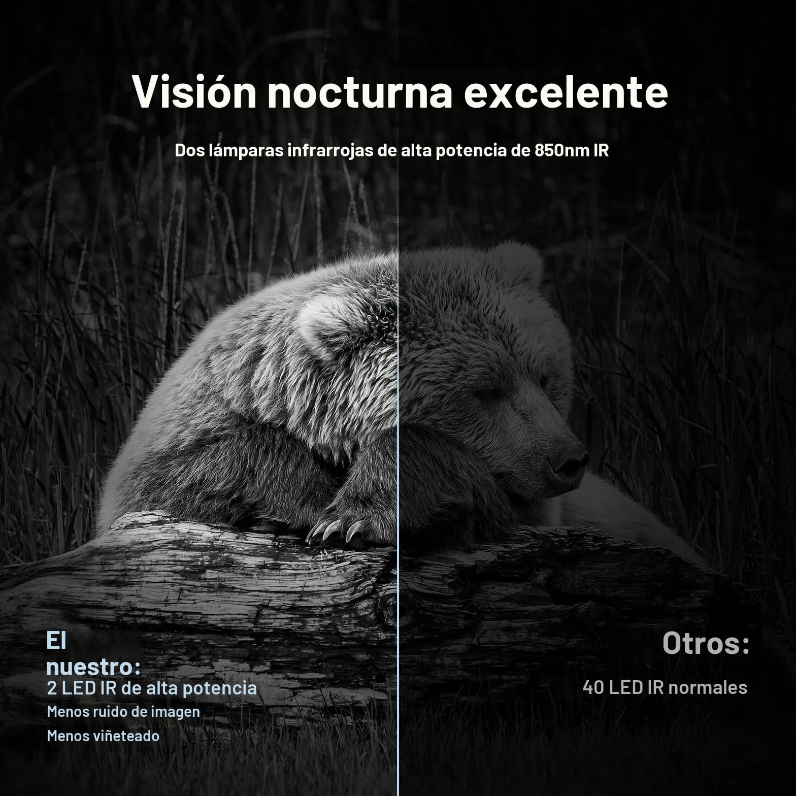 WOLFANG Cámara de Caza Solar 4K 30fps 68MP WiFi Bluetooth Visión Nocturna IP66 Impermeable 5200mAh