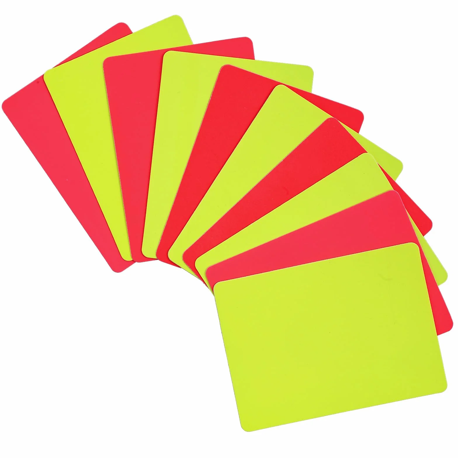 Qianyu 10 tarjetas de árbitro de fútbol rojas y amarillas para entrenamiento de competición