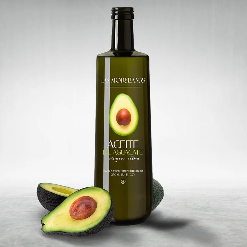 Las Morelianas Aceite de Aguacate Virgen Extra 100% Natural, Producido en México, Botella de Cristal 250ml