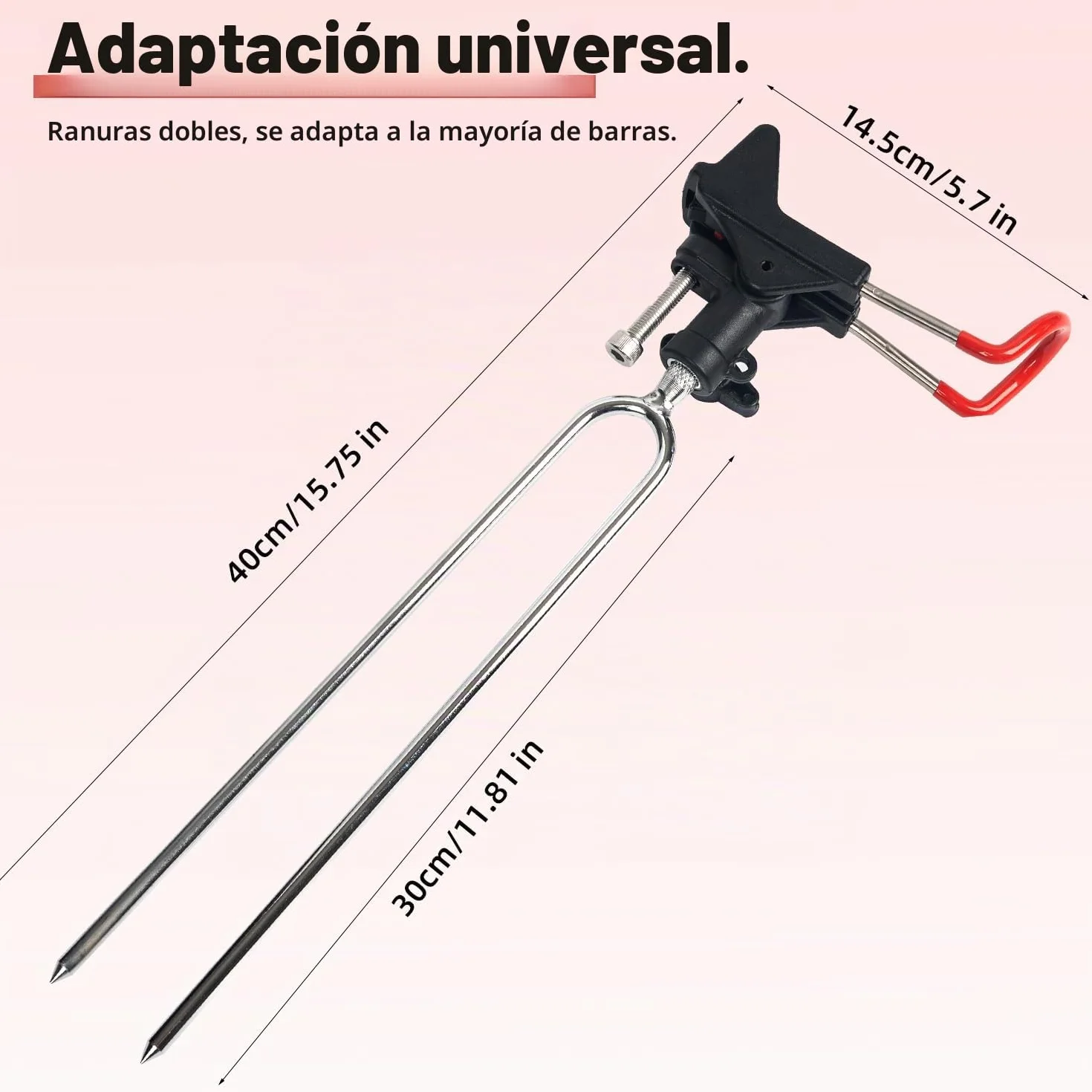 Soportes para caña de pescar de acero inoxidable ajustable 360°