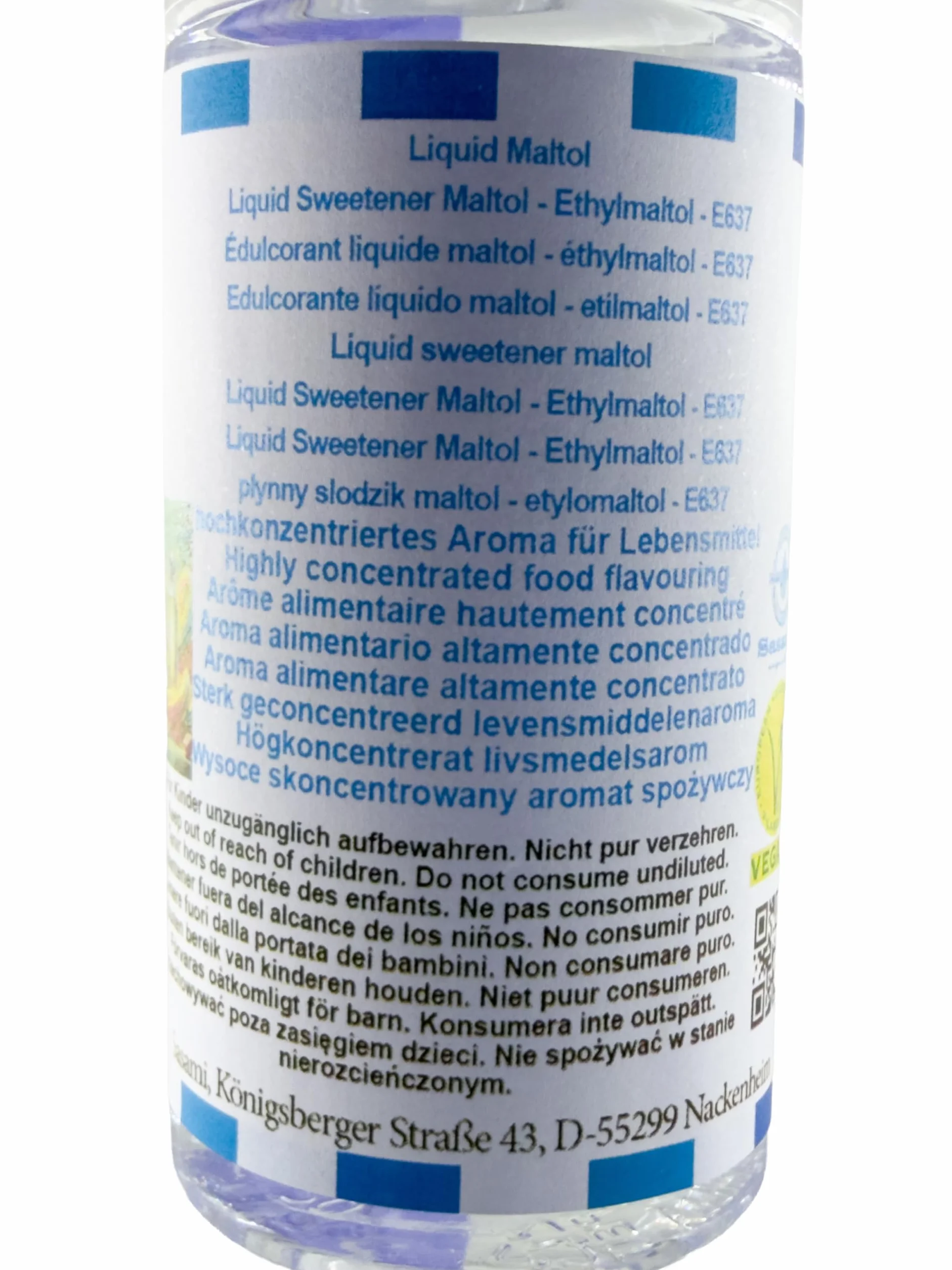 Edulcorante líquido maltol - etilmaltol - E637 - vegano - Sasami concentrado 10ml