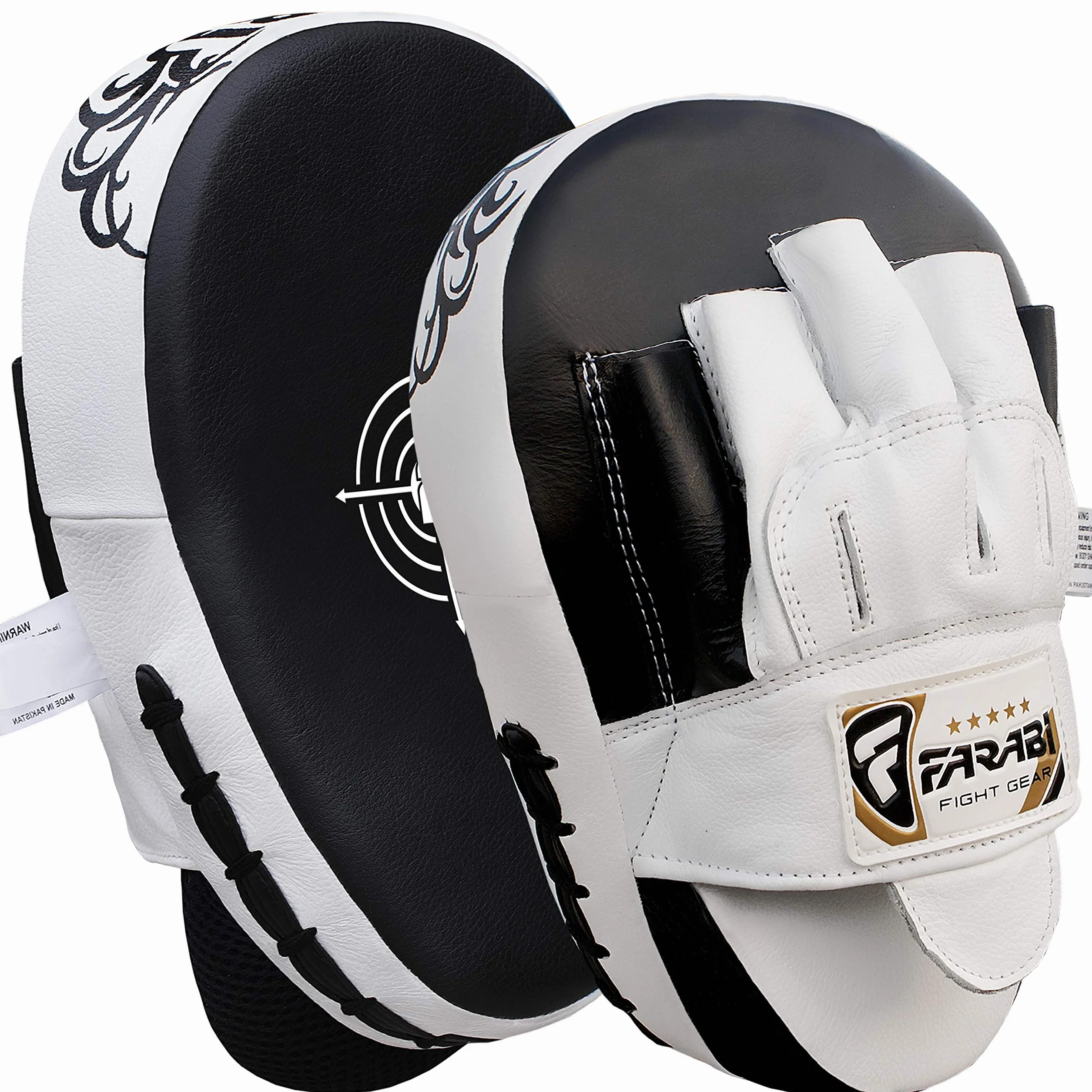 Farabi Sports Manoplas Boxeo Cuero Curvo Entrenamiento Kickboxing MMA Muay Thai