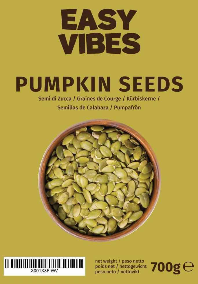 Easy Vibes - Semillas de Calabaza Peladas (700g) - Crudas y Sin sal | Pipas de Calabaza