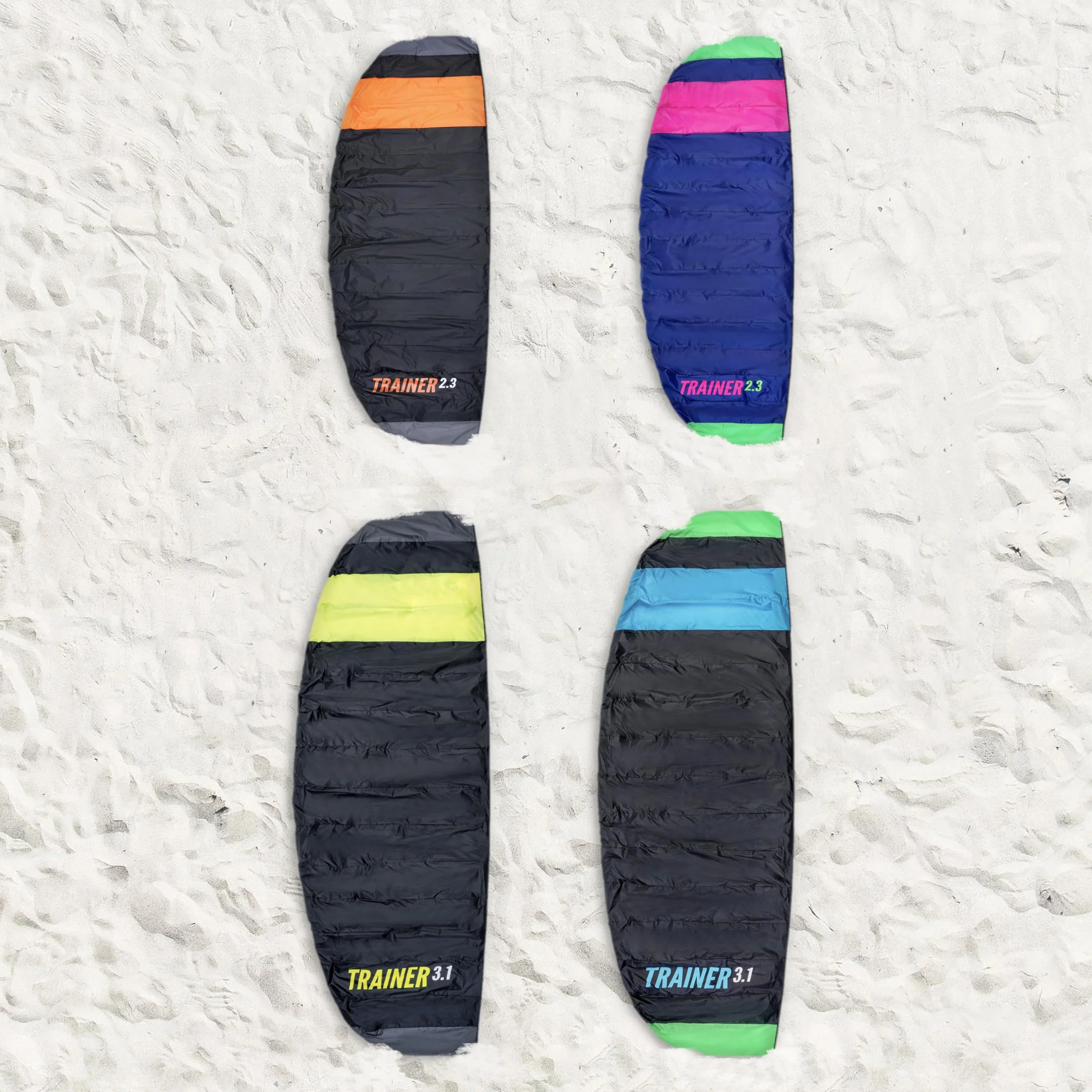 Wolkenstürmer Paraflex Trainer 2.3 Kitesurf Wing Negro/Naranja 3 Líneas Tracción