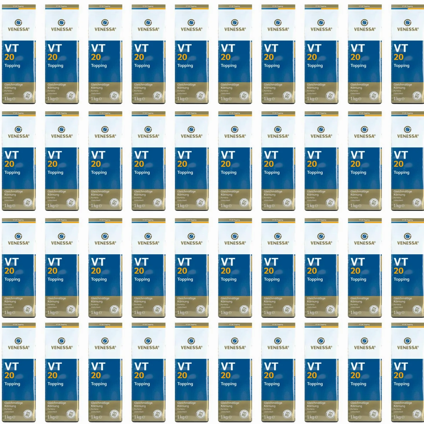 Venessa VT 20 Topping Leche en polvo 40 x 1 kg para clientes de negocios, soluble, perfecta para café con leche, café con leche, café con leche, capuchino, paquete de 40 unidades - todas las cafeteras
