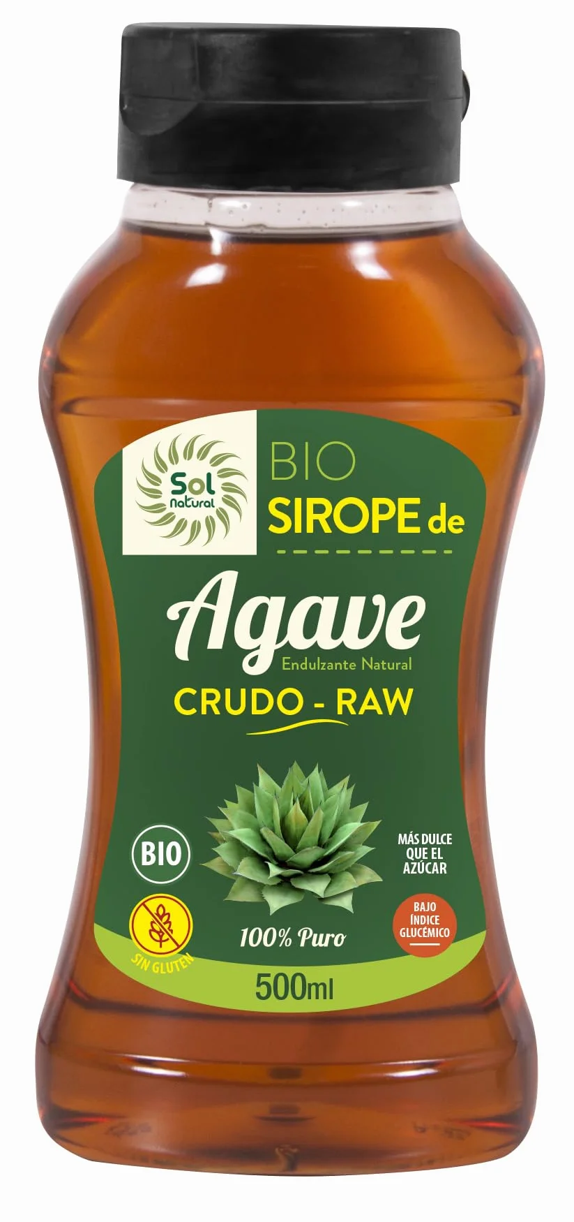 SOLNATURAL SIROPE DE Agave Crudo-Raw Bio 500 ml