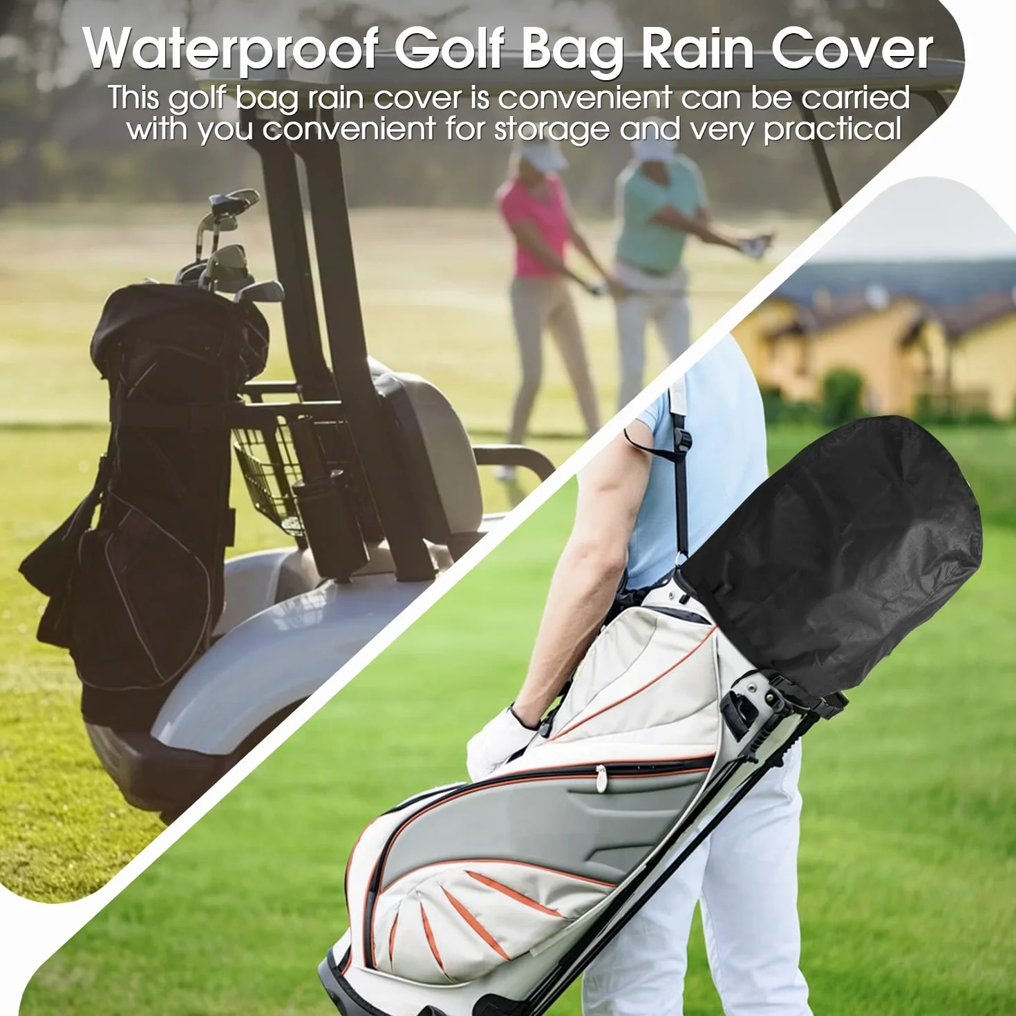 Funda de Lluvia Impermeable para Bolsa de Golf para Hombres y Mujeres