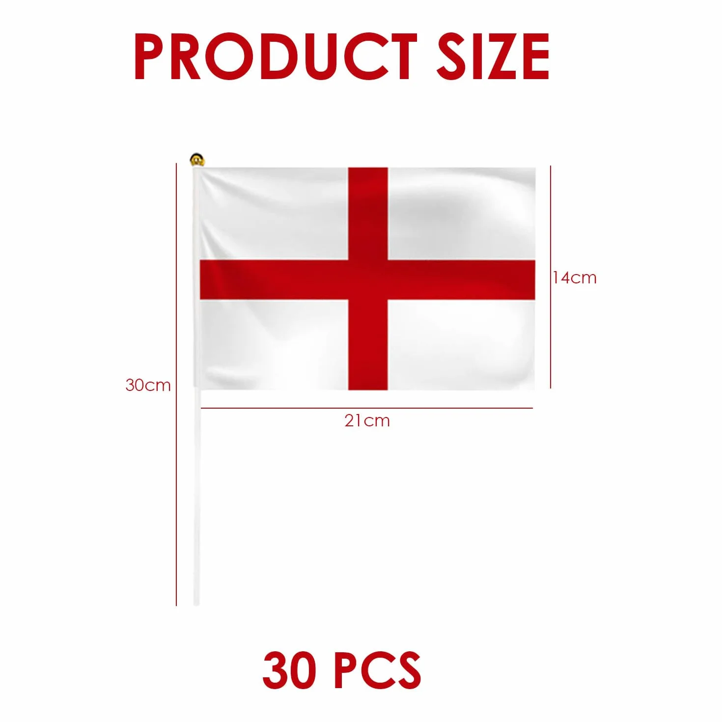 Banderas de Inglaterra con Manivela para Decoración de la Copa de Europa