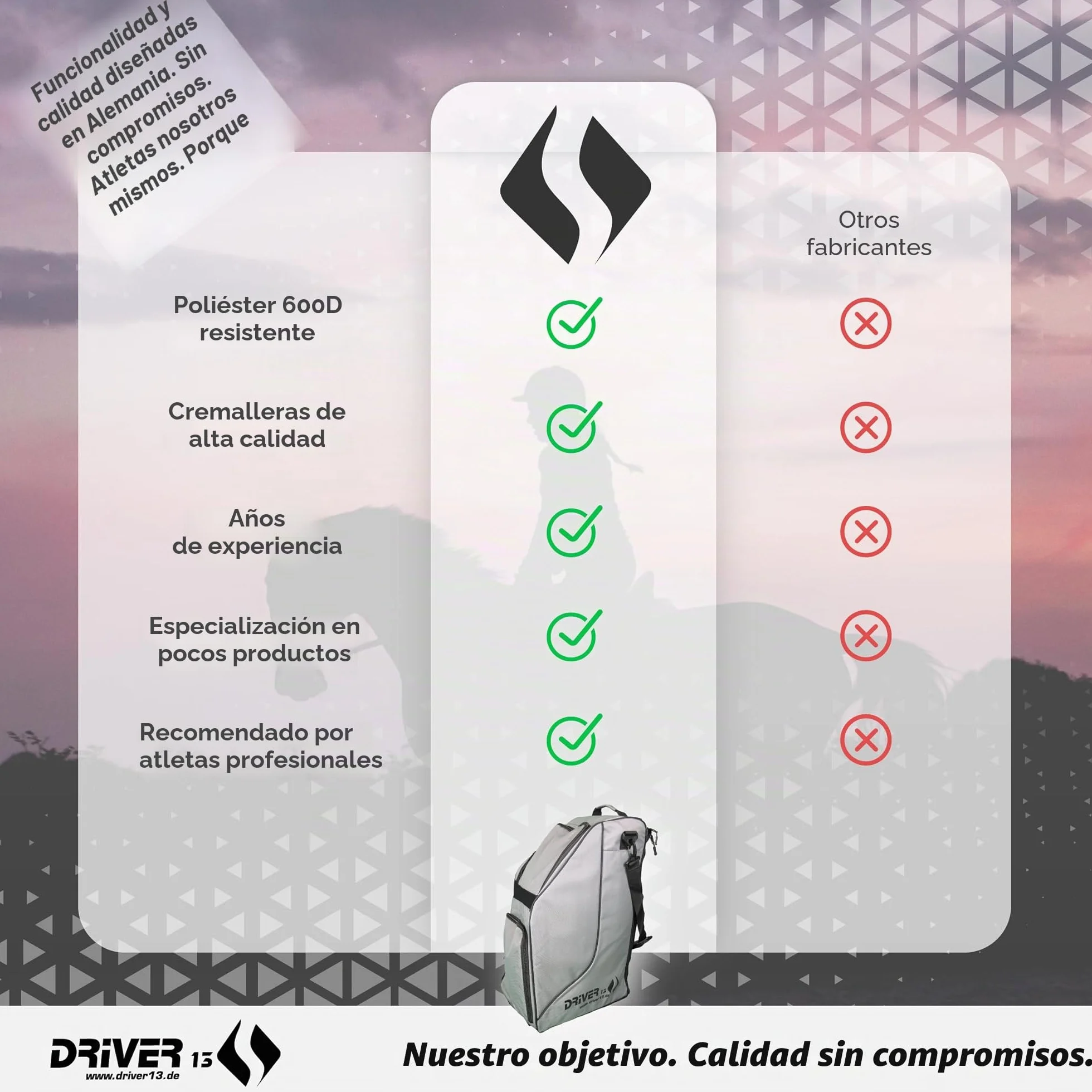 Bolsa para Botas de Equitación Deluxe con Compartimento para Casco, 60 cm, 35 x 30 x 60 cm