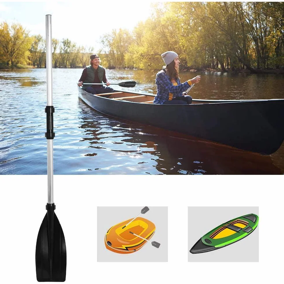 Remo para kayak aleación de aluminio ajustable desmontable doble 2 unidades