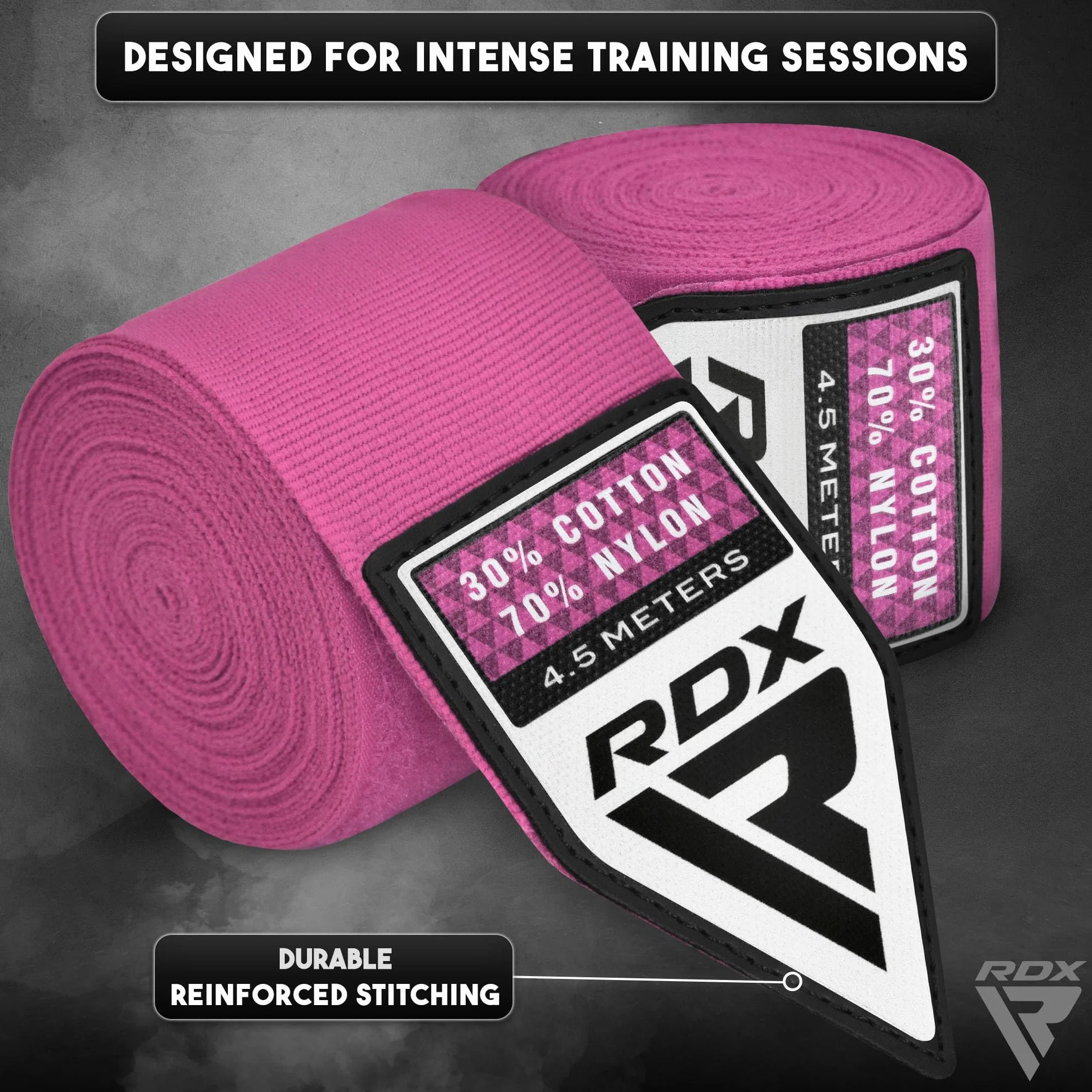 RDX Boxeo Guantes Interiores, 4,5 Metros Vendaje Elástico Correa de Muñeca