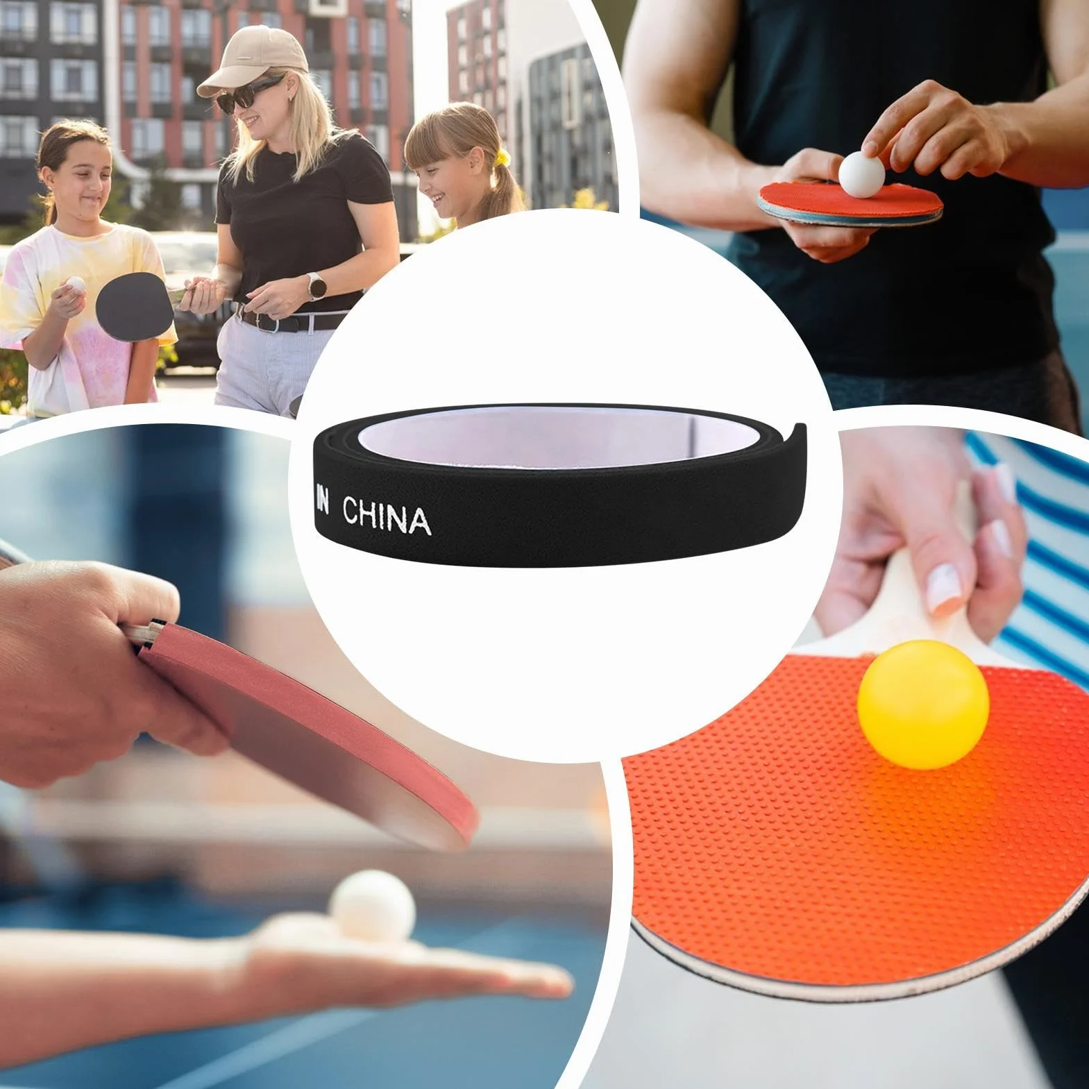 Cinta para Borde de Tenis de Mesa, Protección 10X para Paletas de Pong - Accesorios Deportivos Antichoque