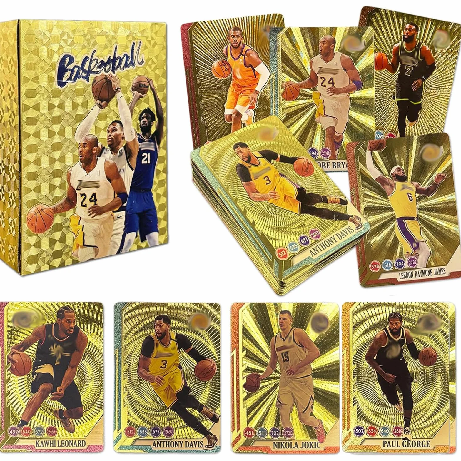 Cool Basketball Cards 55-Pack for Kids Teens Adults Collectors