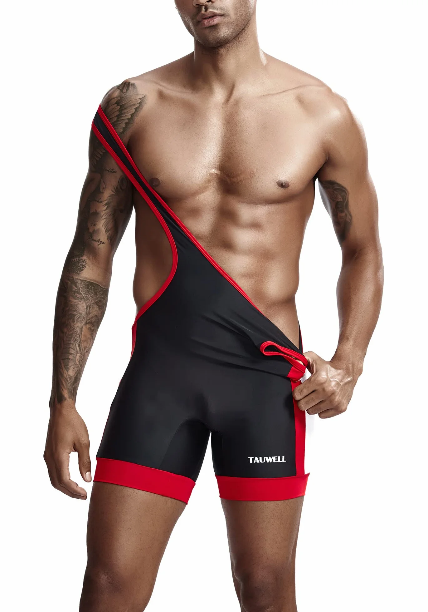 AIEOE Maillot de lucha libre para hombre, traje de lucha libre, bodysuit deportivo de una pieza