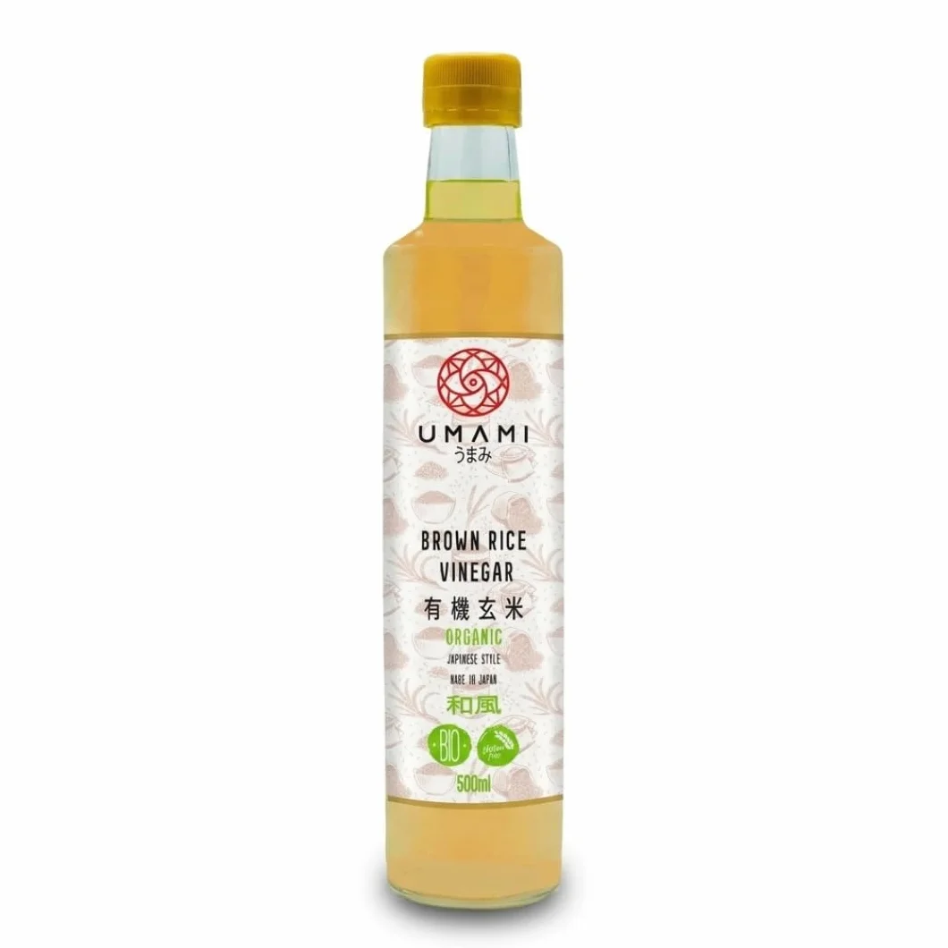 Umami Vinagre de Arroz Integral BIO 500ml - Fabricado en Japón - Fermentación Natural - Ideal para Sushi, Macrobiótica y Aliños - Metodo Premium