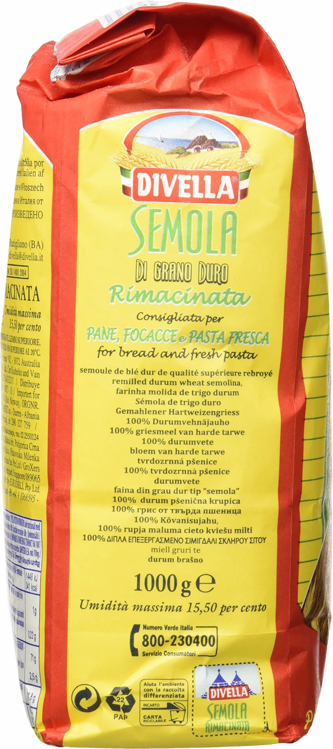 Divella Sémola G.Duro remacinada, 1000 g
