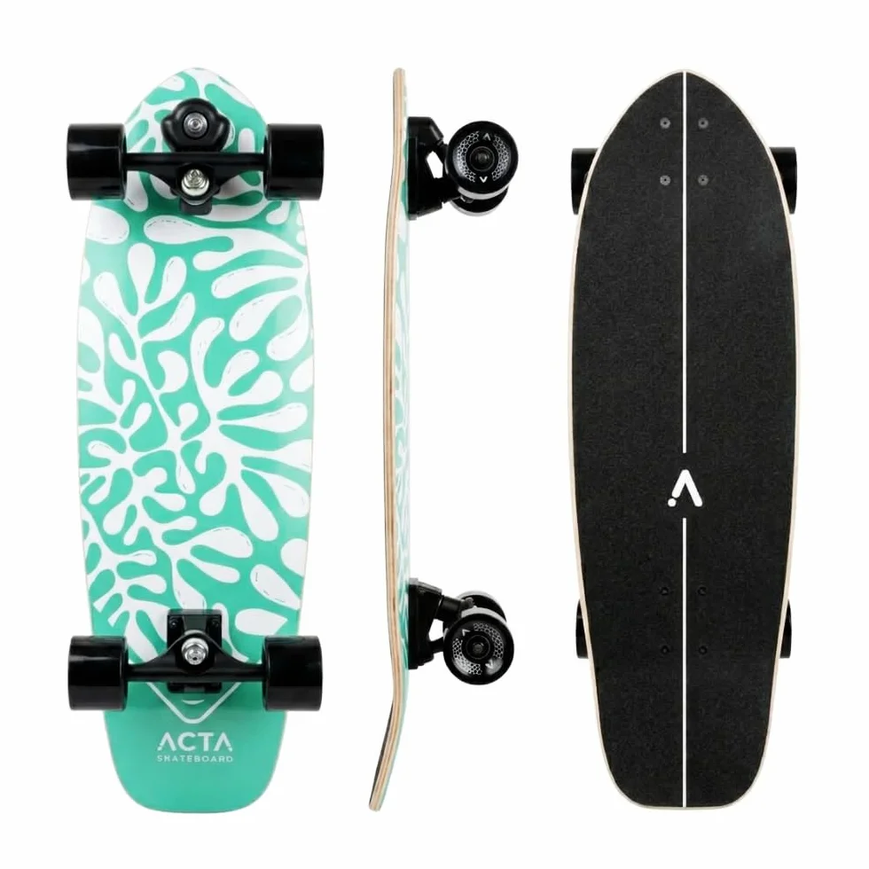 ACTA Surfskate Seaweed 31" Tabla de Surf Arce 7 Pliegues para Principiantes Intermedios Pumptrack Cruising Carving Urbano