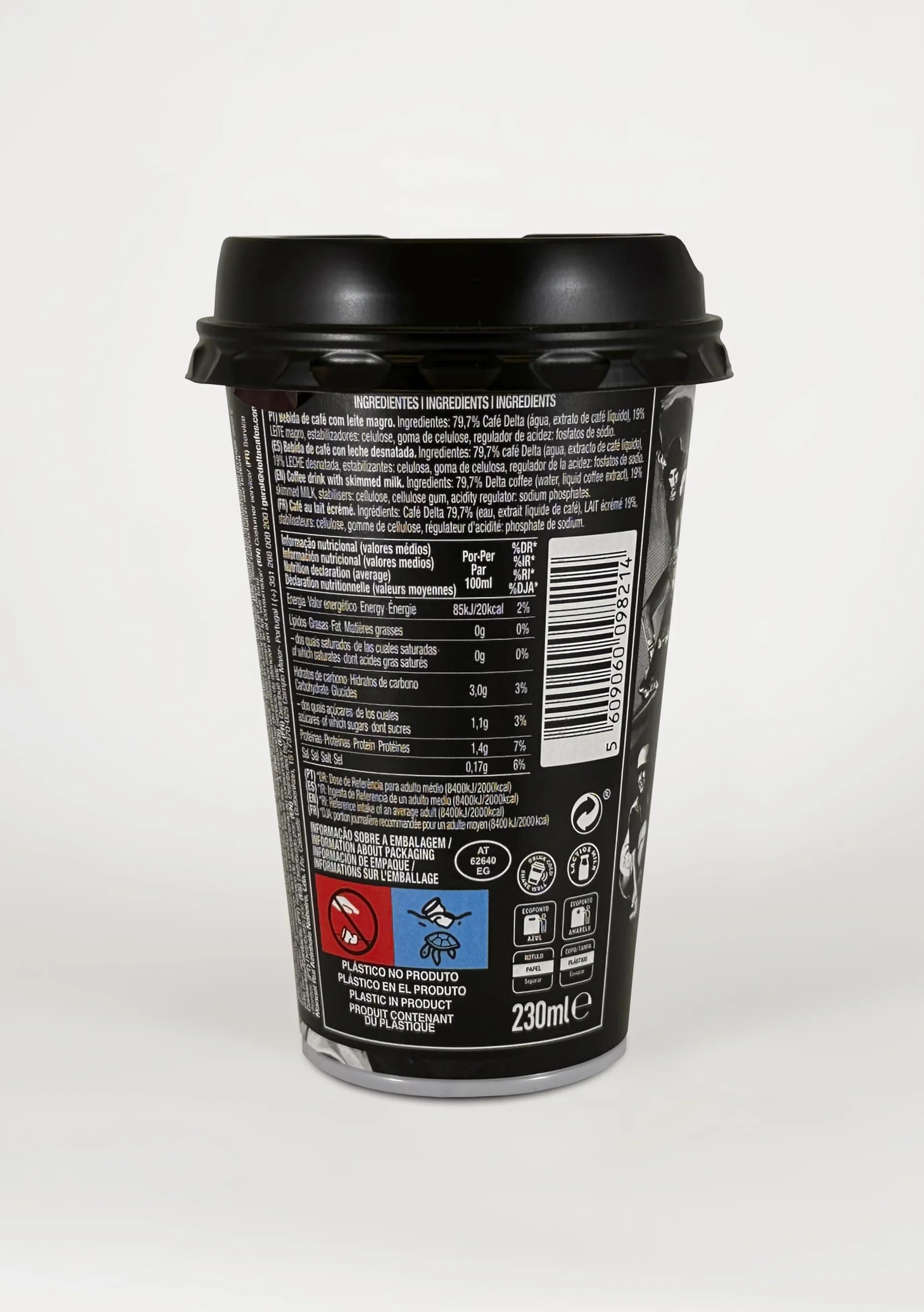 Go Chill Doble Espresso - Bebida de Café Lista para Beber - Elaborado con Leche, Agua, Azúcar y Extracto de Café - 230 ml