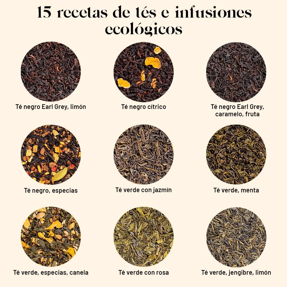 Kusmi Tea 15 Recetas Icónicas Té Orgánico Negro Verde Blanco Hojas Sueltas 15 Variedades Latas 25g
