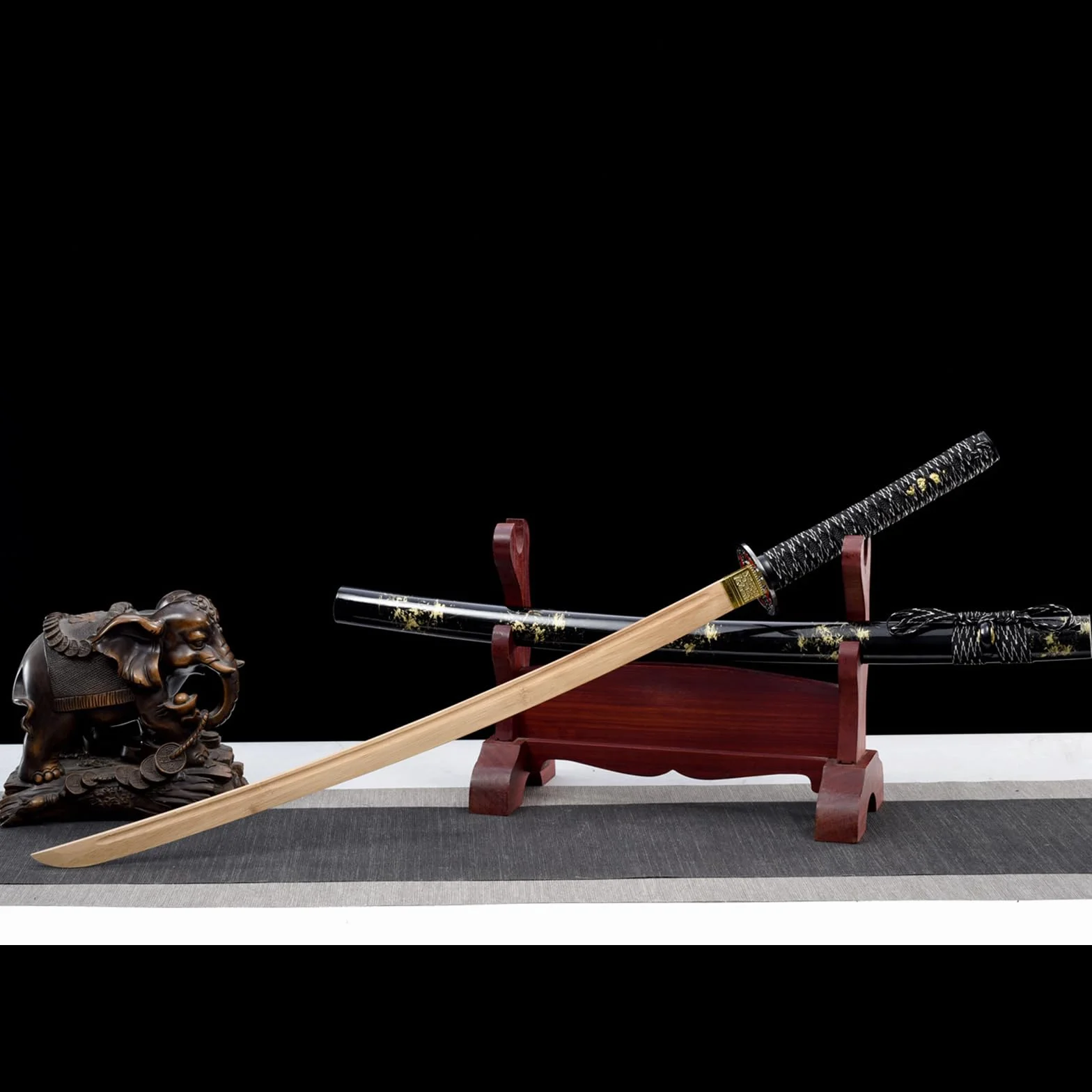 Katana de bambú Natural 103cm Bokken Hecho a Mano Espada samurái de Madera para Entrenamiento Kendo