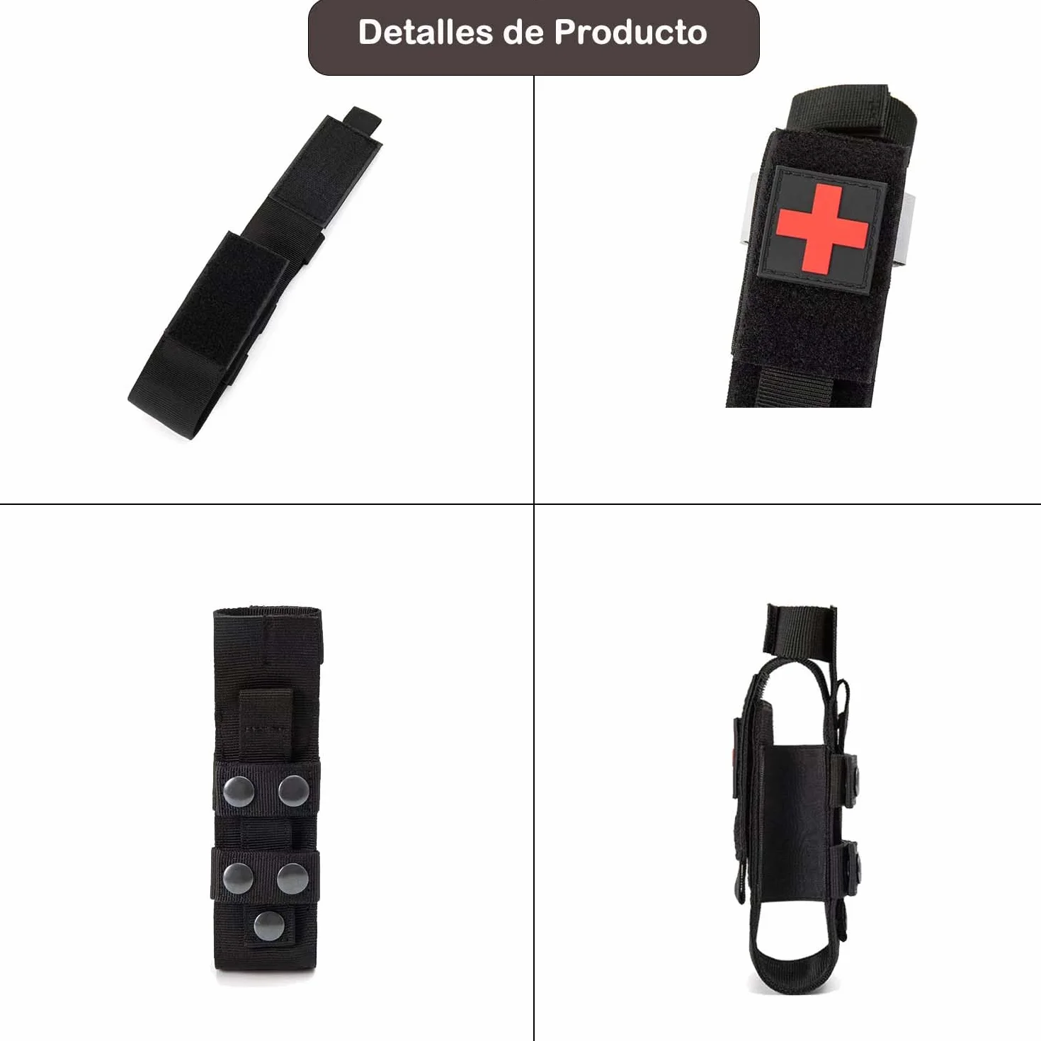 Torniquete Táctico Molle Bolsa Pouch TQ Portátil Militar Primeros Auxilios Estuche Trauma Negro