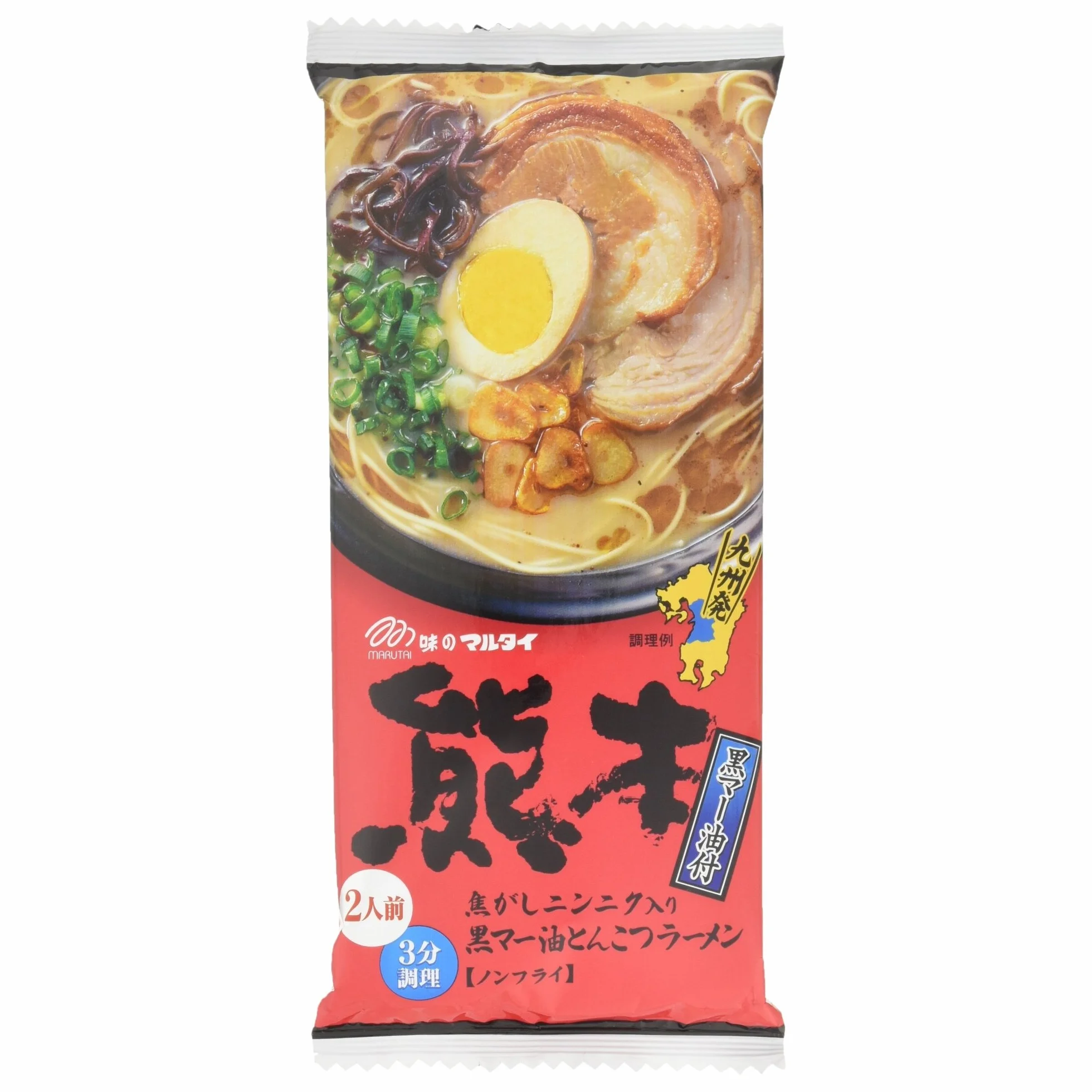 MARUTAI Kumamoto Tonkotsu Instant Noodle Soup Ramen Non-fried For 2 servings