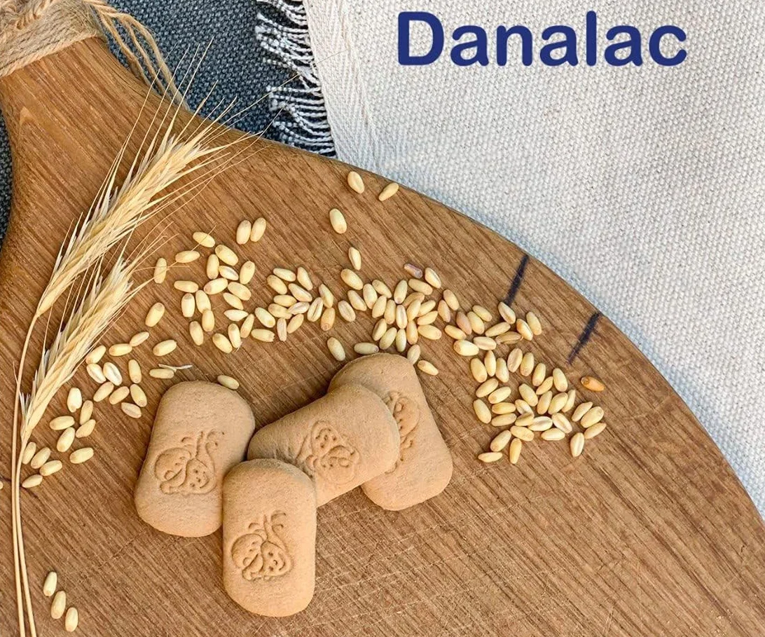 Danalac, Paquete De Galletas De Cacao Para Bebés De Bocadillos Para Niños Pequeños De 6 Meses O Más Con Calcio, Hierro Y Vitaminas, 120 Gramos