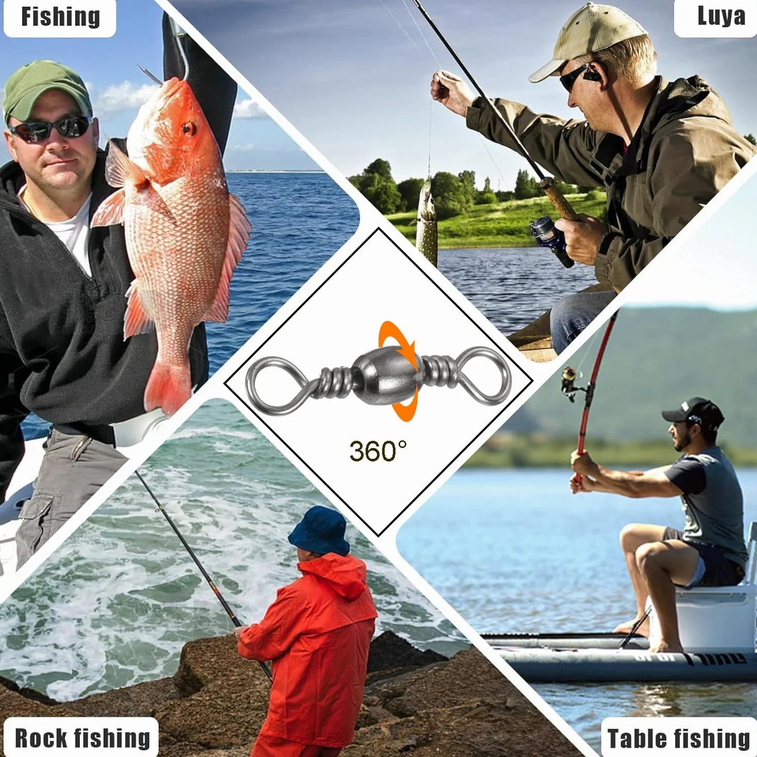 KIMHOME Ganchos de pesca verdes 20 cm líder 22,7 kg paquete 20 alambres acero al carbono resistente corrosión afilados lucio