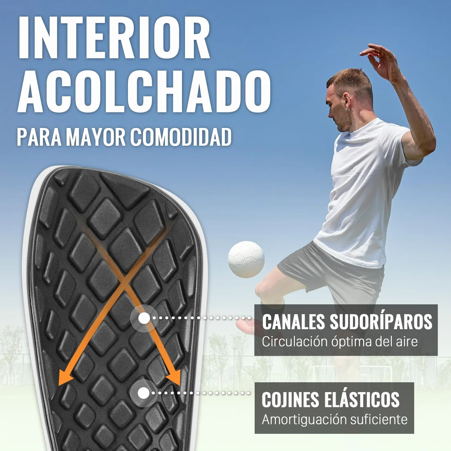 Northdeer Espinilleras Infantiles de Fútbol con Medias Bolsillo