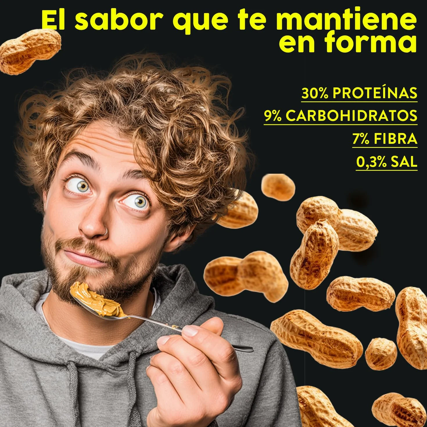 Crema De Cacahuete Smooth 1kg - Peanut Butter 100% Natural - Calidad Italiana - Crema De Cacahuete Sin Azucar Añadidos - Sin Aceite De Palma - Mantequilla De Cacahuete Para Untar