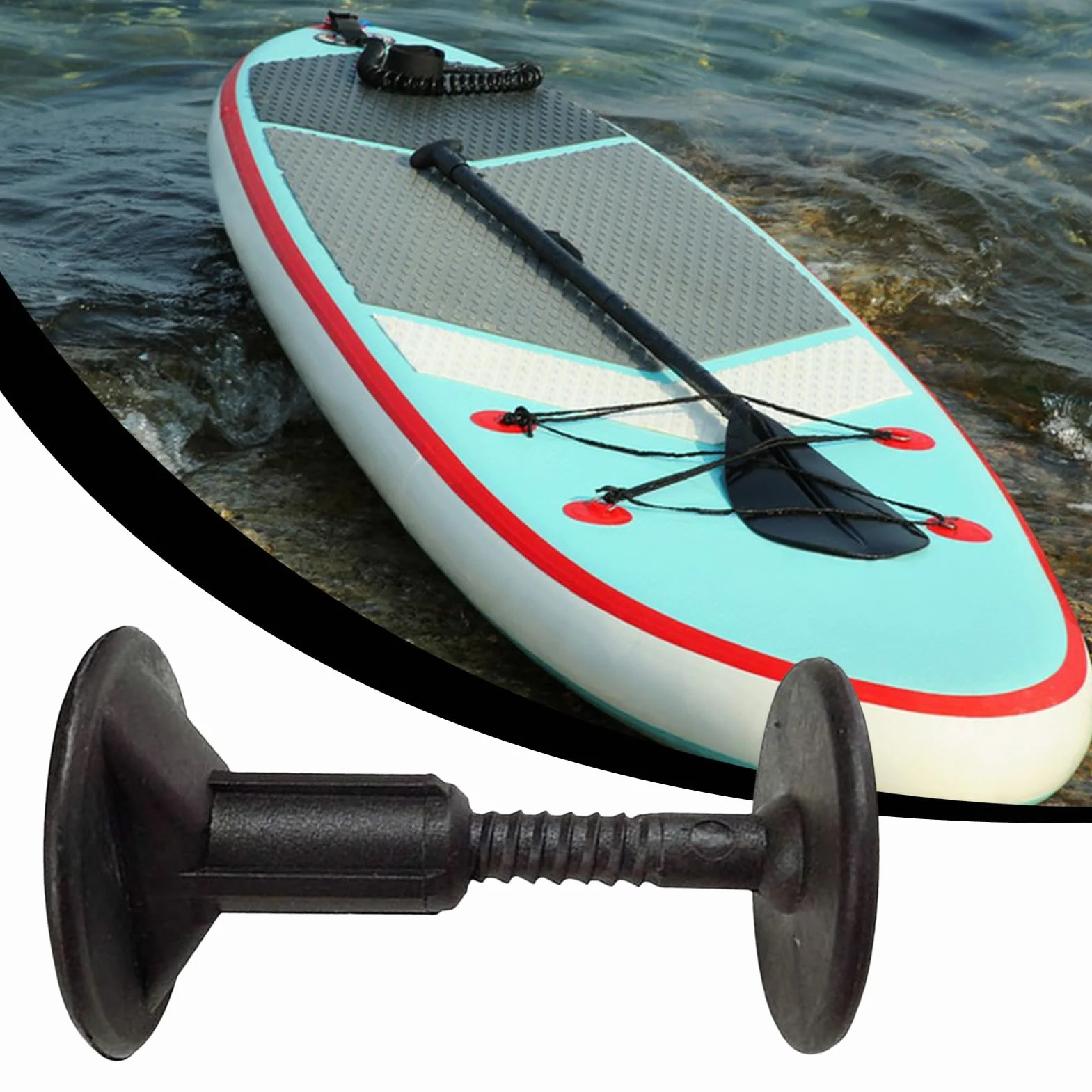 Enchufe para tabla de surf de cuerda para correa, accesorio portátil de fijación bobinado