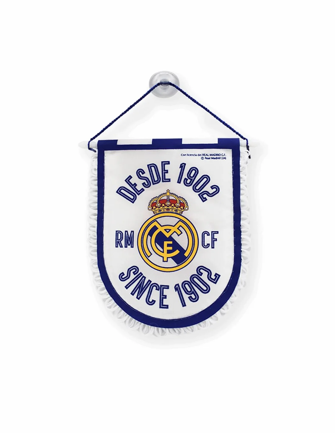 Real Madrid Banderín Triángulo Blanco