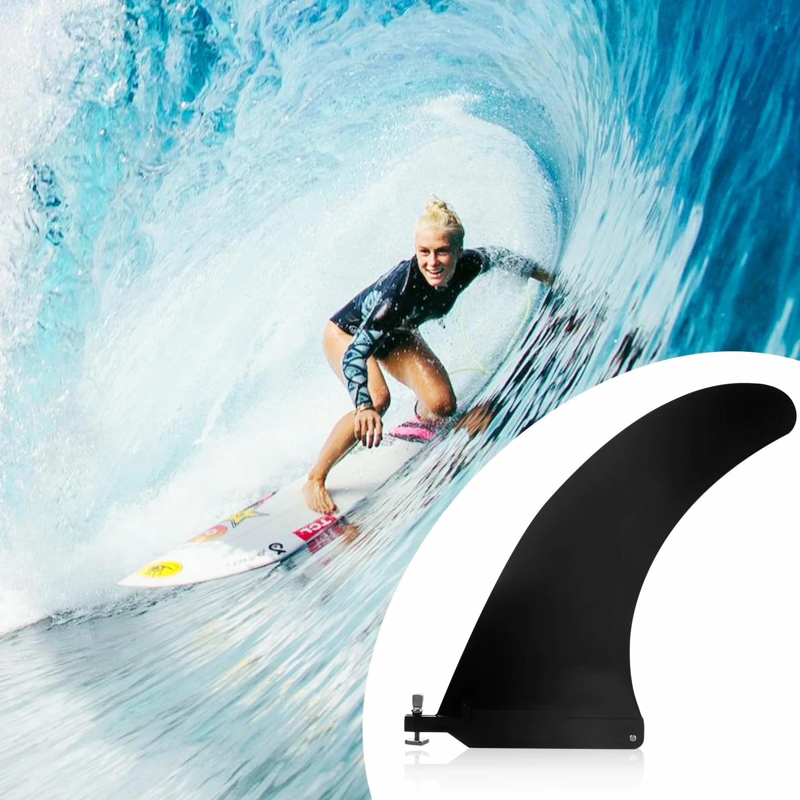 Aletas de Tabla de Surf Desmontables de Nylon Resistente para Surfboards y Paddleboards