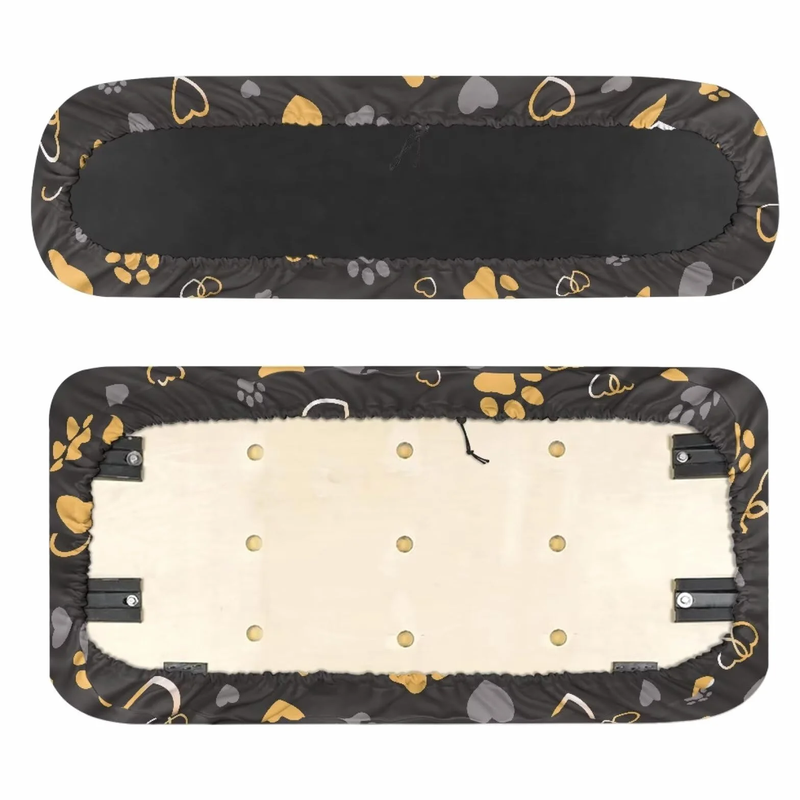 Fundas de repuesto para asiento de carrito de golf, negro, universal para EZGO TXT/RXV y Club Car Precedent, antideslizante