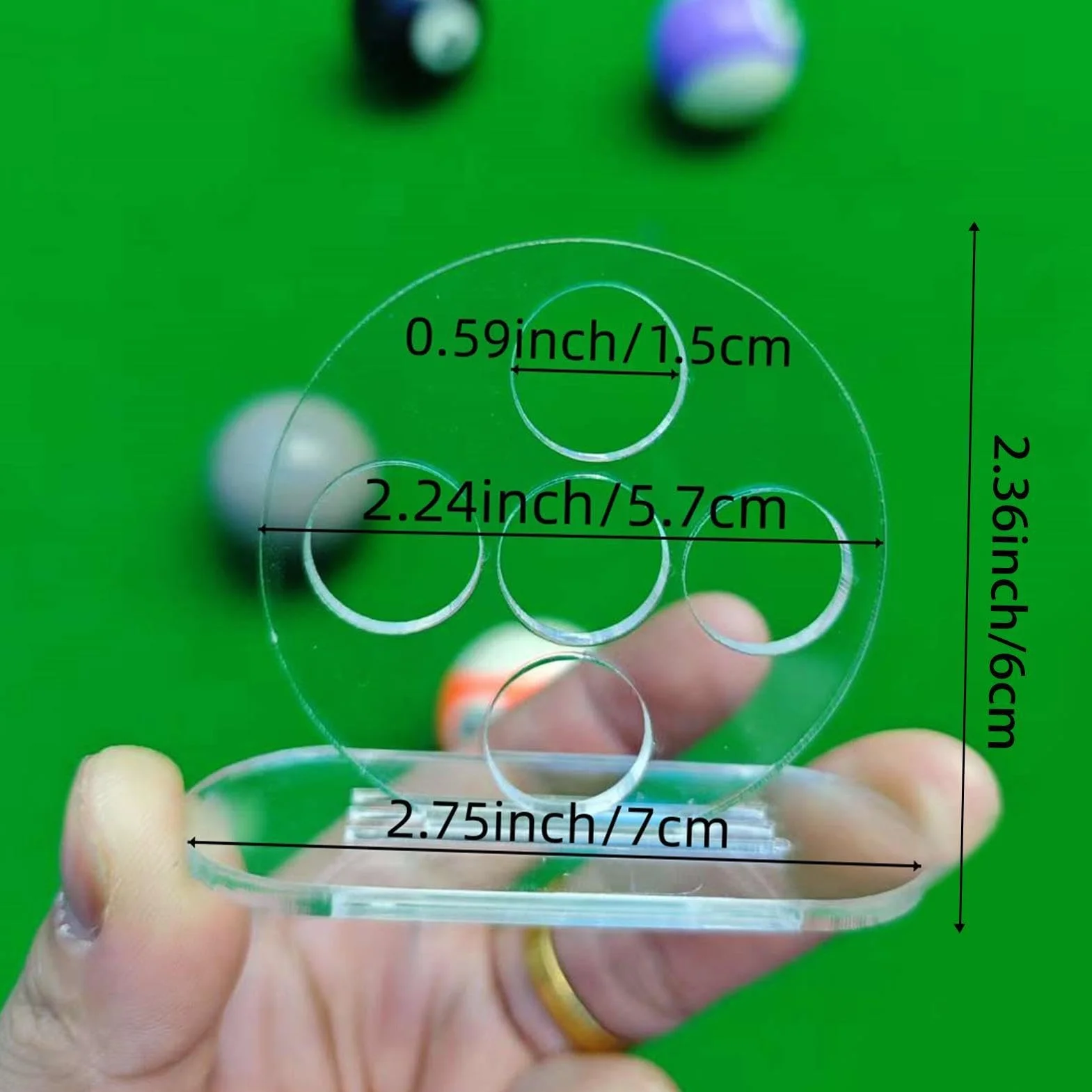 Billiard Rod Trainer Pool Cue Exerciser 2.24 Inches Practice Aid with Grip Design Multifunctional Stick Device Case