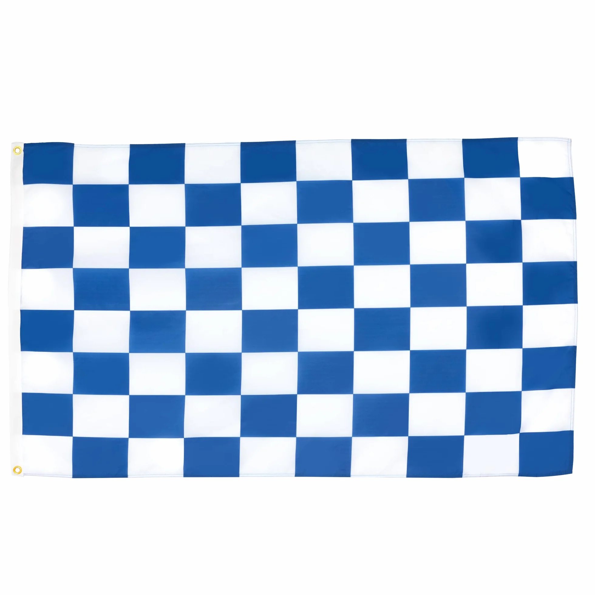 Bandera a Cuadros Azules y Blancos 250x150 cm de Carreras Automóviles 100% Poliéster