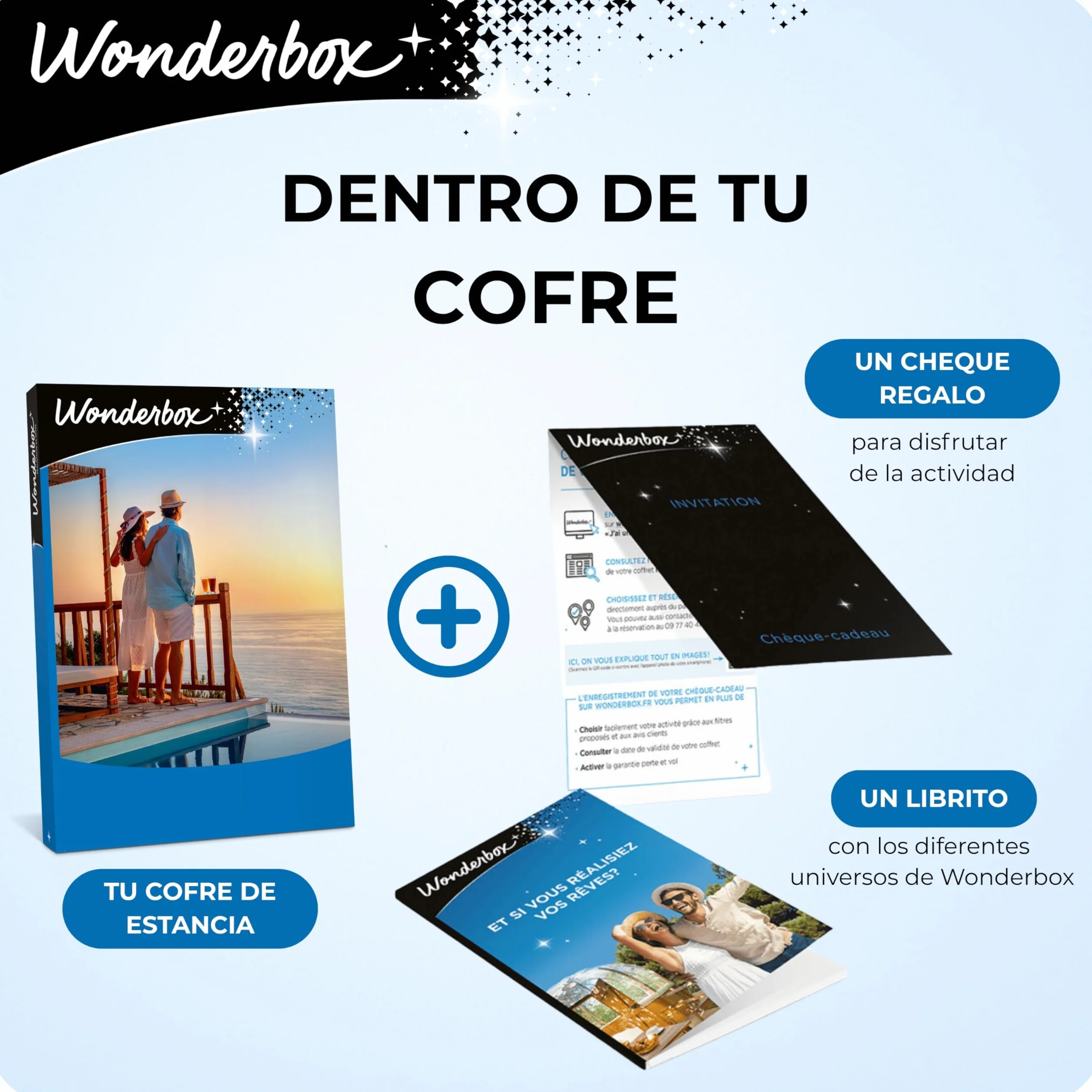 WONDERBOX Caja Regalo - MIL & UNA NOCHES INOLVIDABLES - 500 hoteles en España y Europa para dos personas.