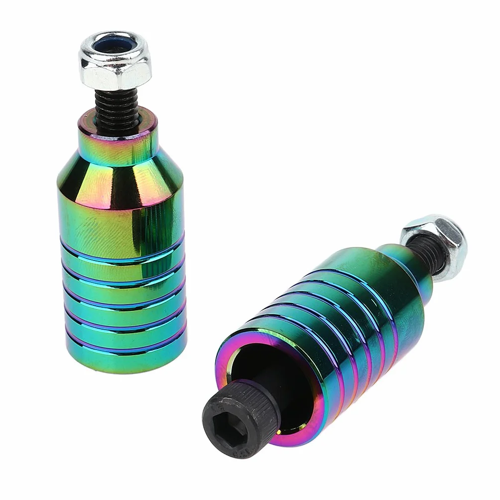 Juego de 2 clavijas y ejes de aleación para scooter 55 mm + 70 mm dorado