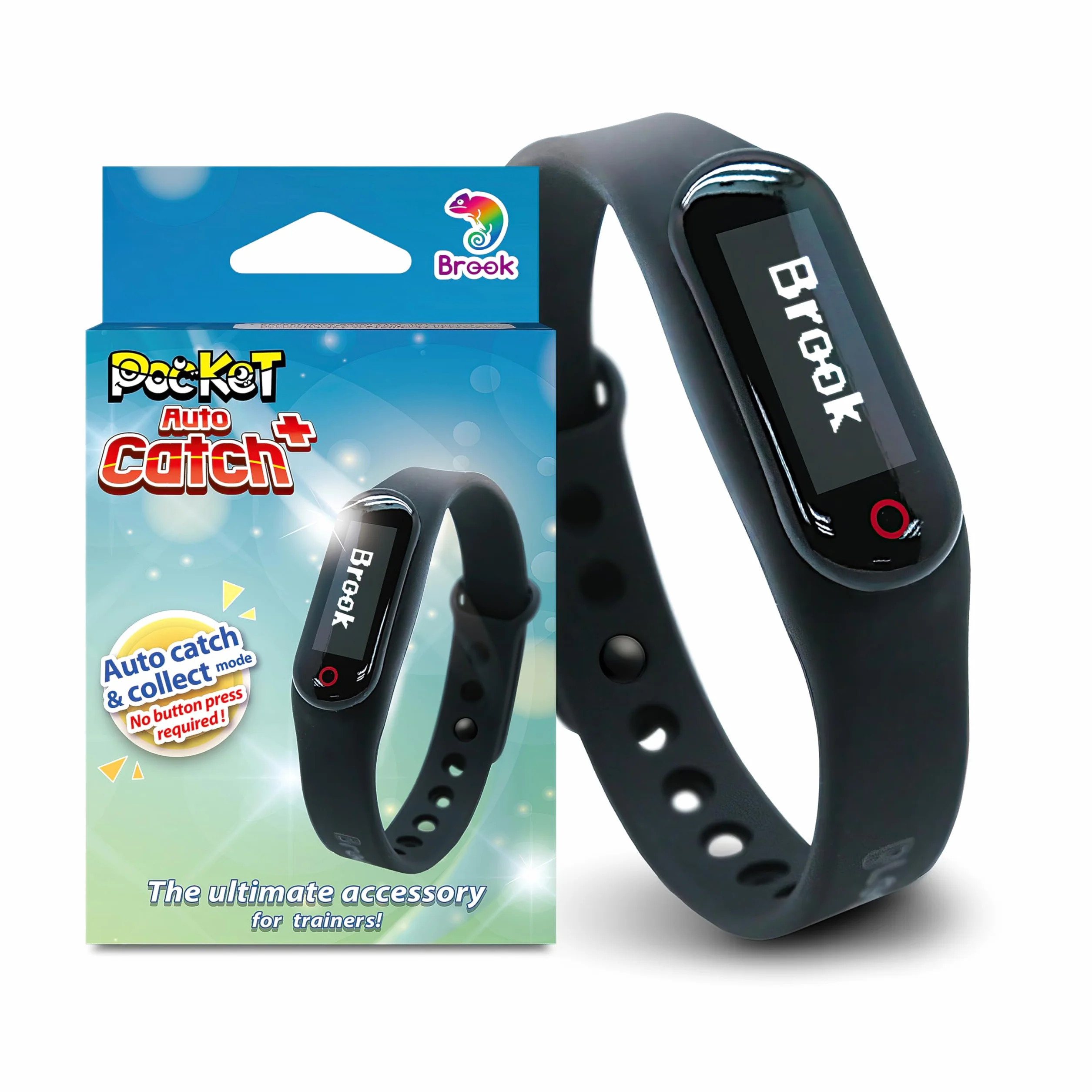 Brook Pocket Auto Catch Plus+Spin Catching Poke Mon Pulsera Accesorio recordatorio para desconexión, Capacidad de batería Pantalla