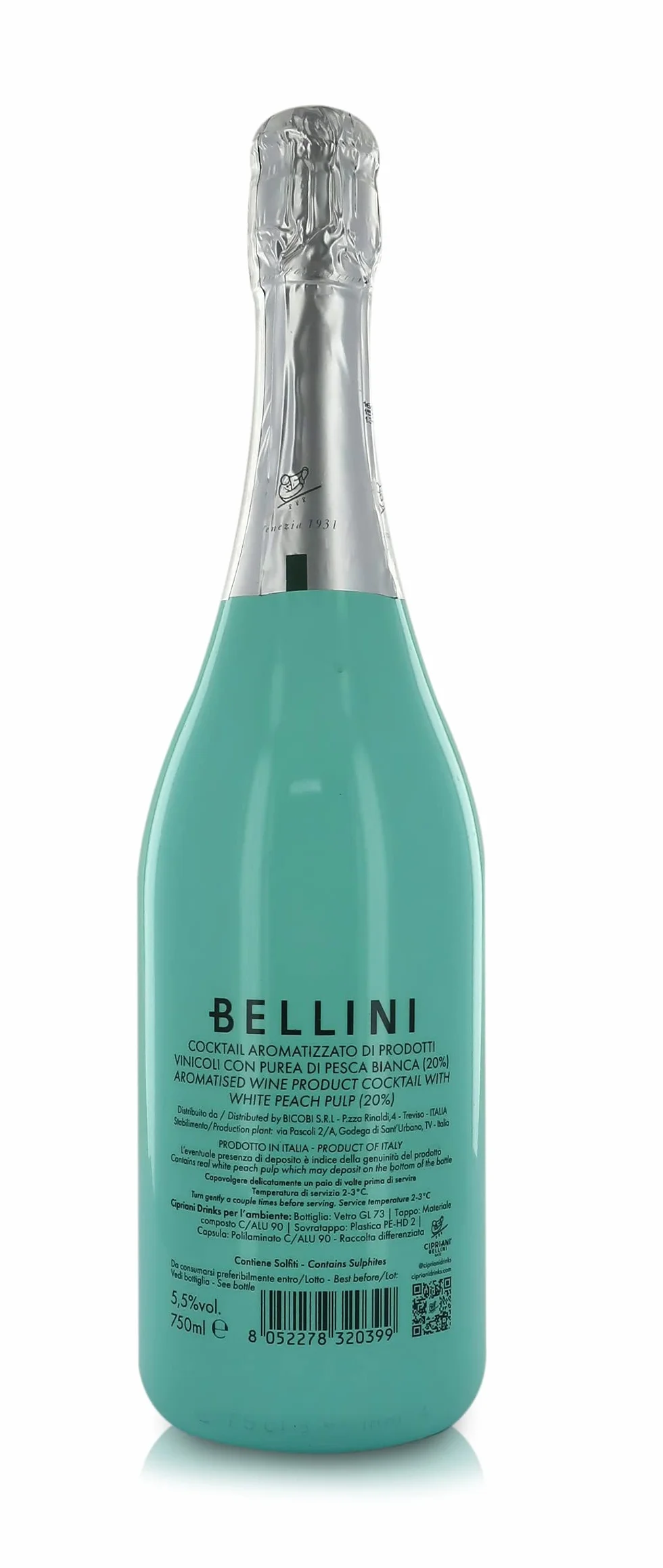 Cipriani Bellini, Cóctel Italiano para Aperitivo, 750 Ml