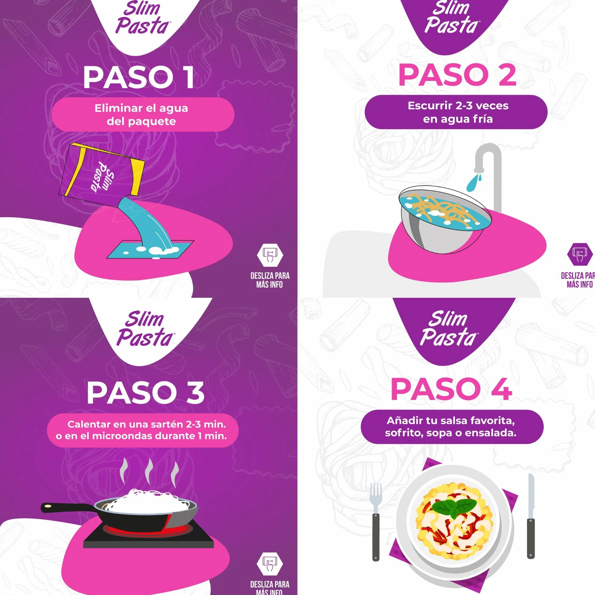 Slim Pasta - Pack de 12 Unidades de Noodles Thai Style de Konjac - Sin Calorías ni Carbohidratos - Ideal para Dietas Keto y Low Carb - Apto para Veganos - Elaborado con Harina de Konjac