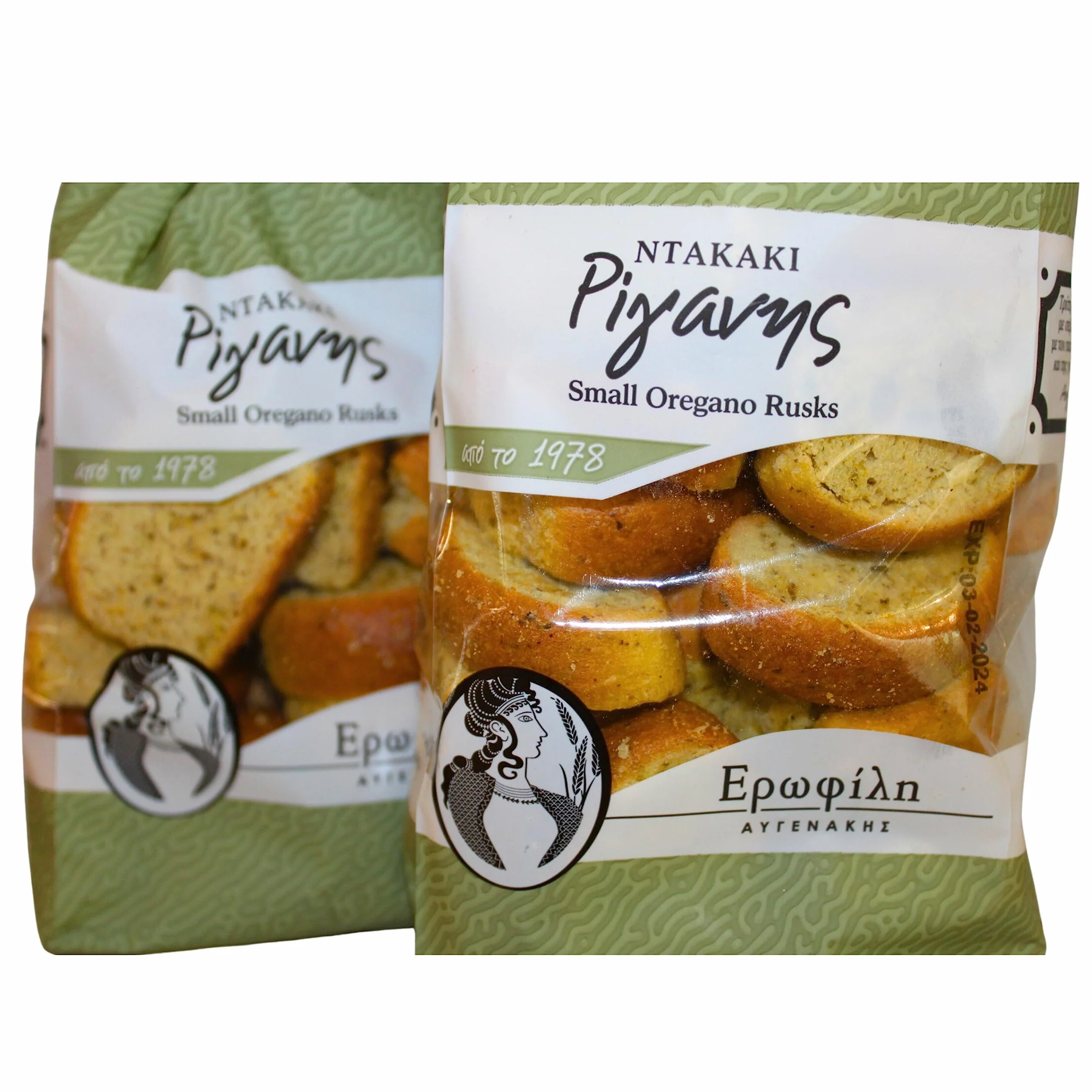 Erofili Galletas Tradicionales de Creta con Orégano | Biscotes Griegos Artesanales de Creta | Receta Familiar desde 1978 | Sin Conservantes