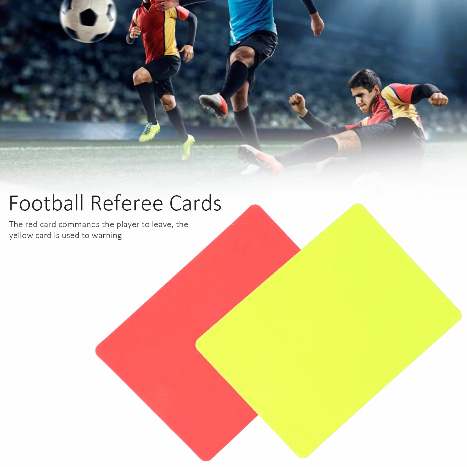 Longzhuo Juego de 5 Tarjetas de árbitro de fútbol Rojo y Amarillo