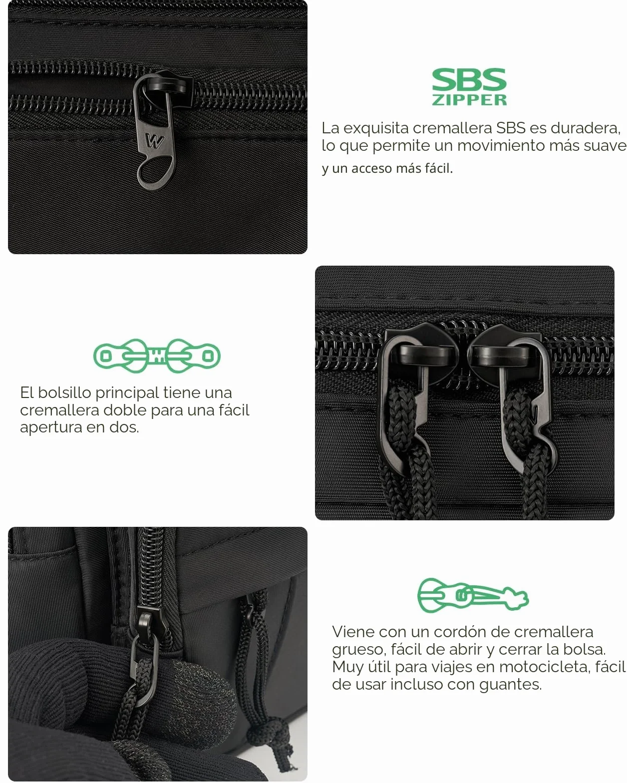 Waterfly Riñonera Grande Bolsa de Cinturón 4 Bolsillos Cremallera Cinturón Ajustable